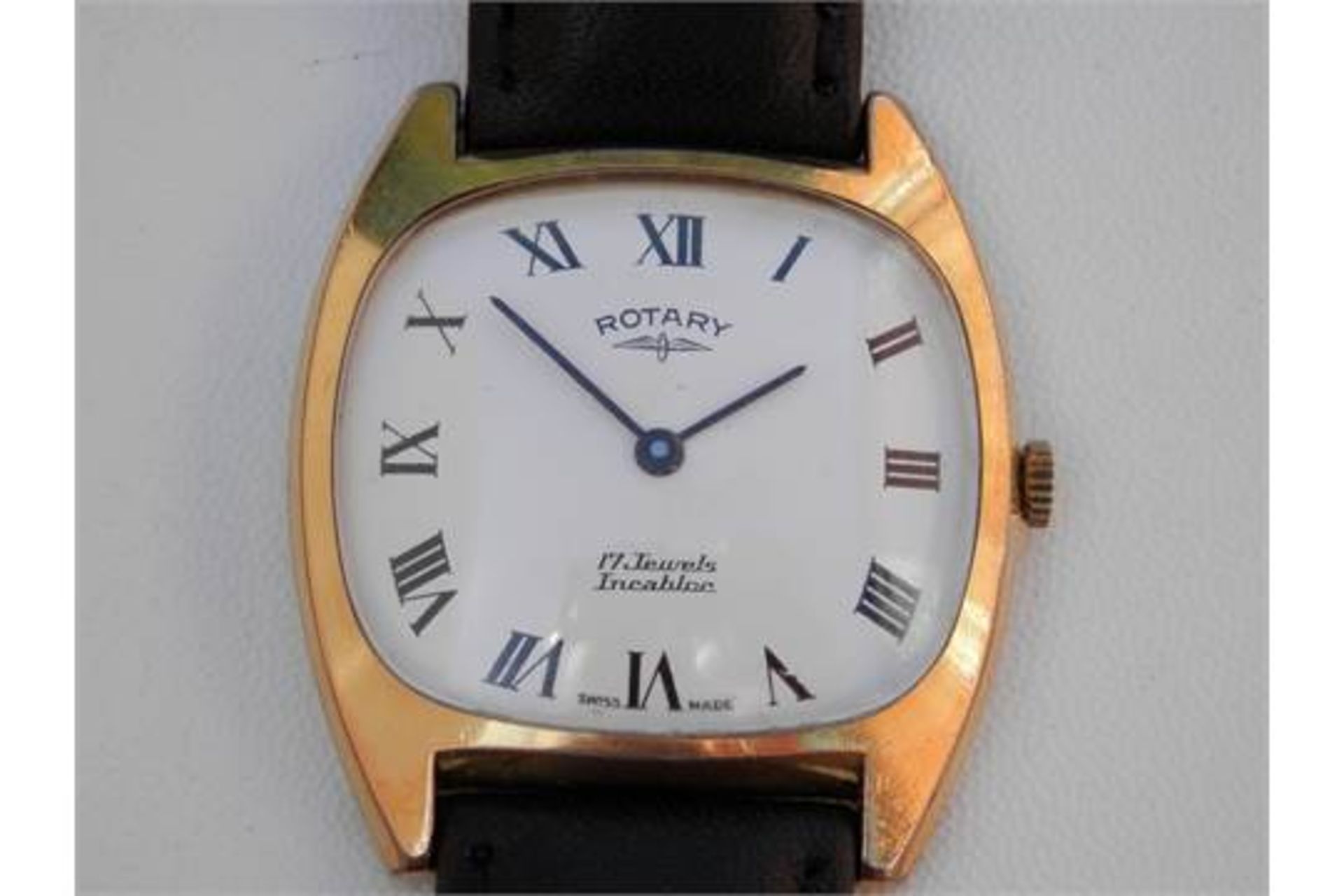 1960S VINTAGE GENTS ROTARY 17 JEWEL SWISS MADE INCABLOC HAND WIND WORKING WATCH, JUST SERVICED. - Image 14 of 15