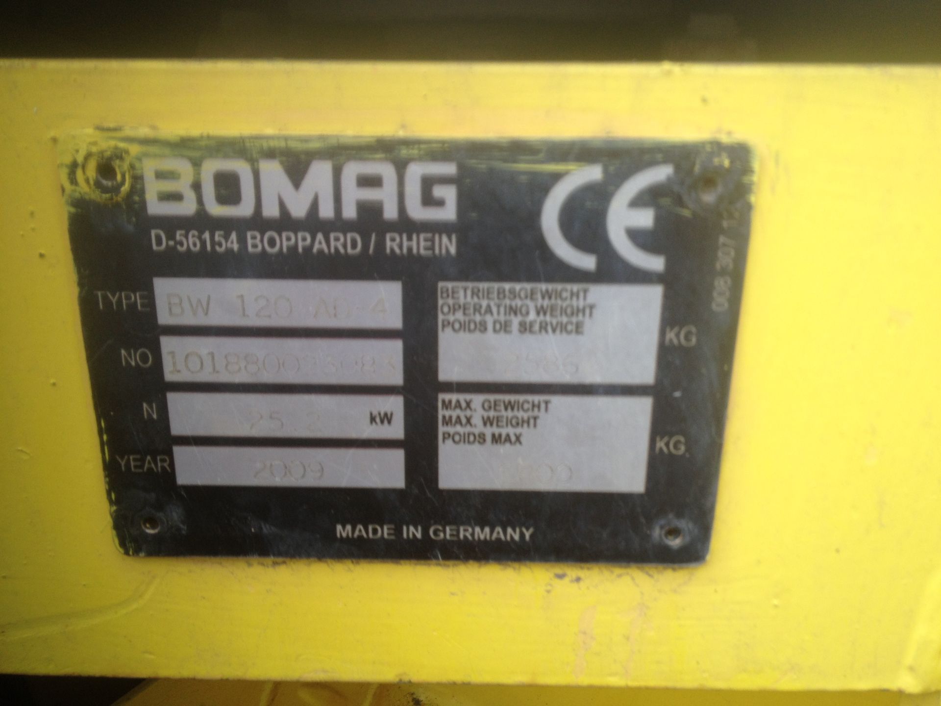 2009 BOMAG 120 ROLLER - Image 6 of 6