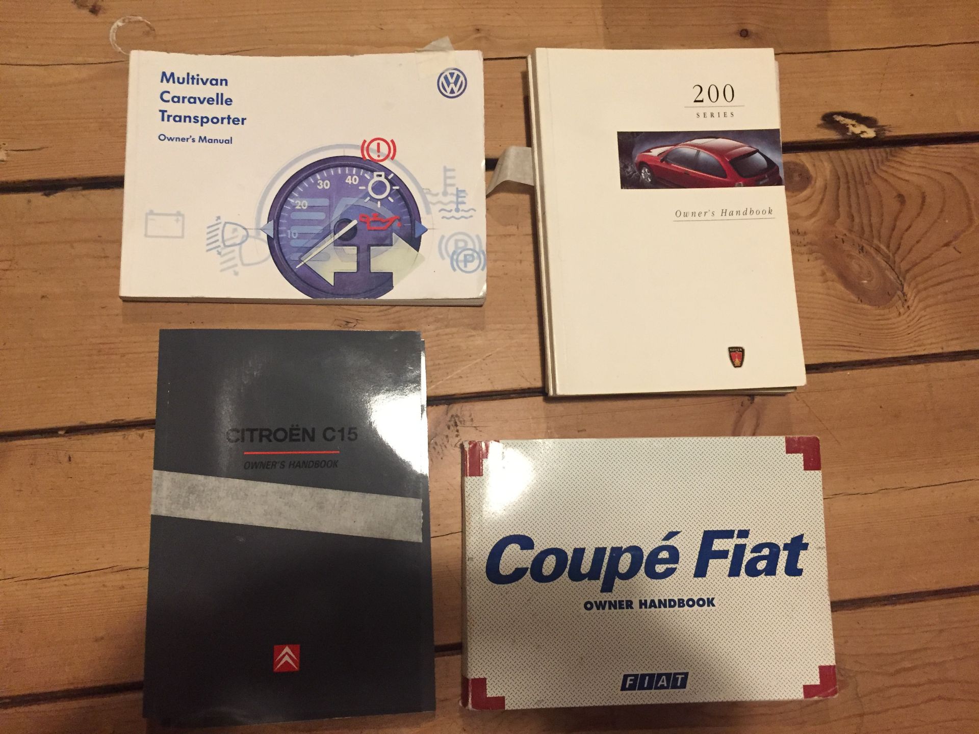 VARIOUS OWNERS MANUALS CITROEN C15 ROVER 200 MULTIVAN CARAVELLE TRANSPORTER COUPE FIAT