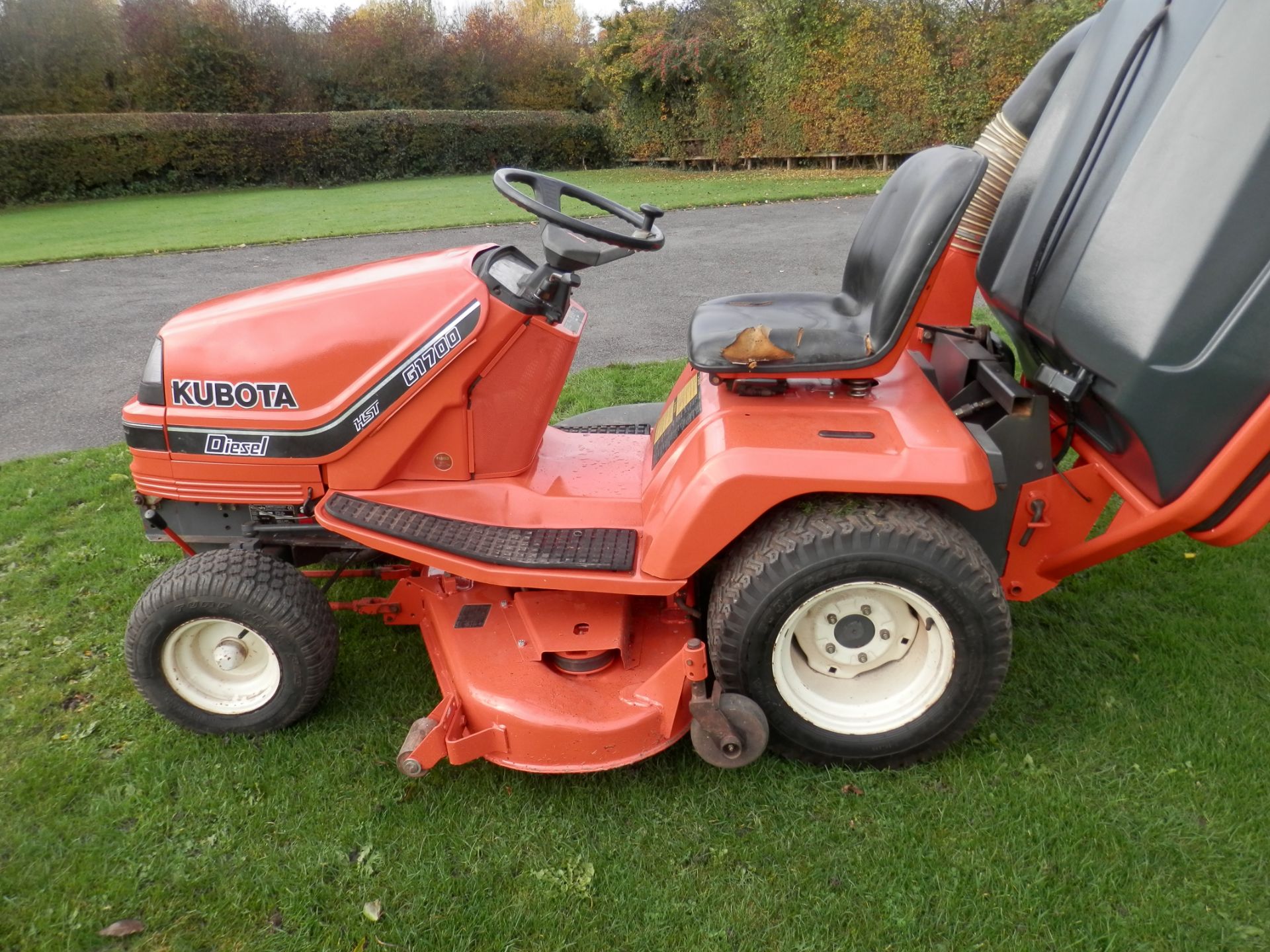 1997 KUBOTA G1700 RIDE ON ROTARY MOWER, DIESEL, ELECTRIC START. GOOD WORKING MOWER. - Bild 12 aus 12