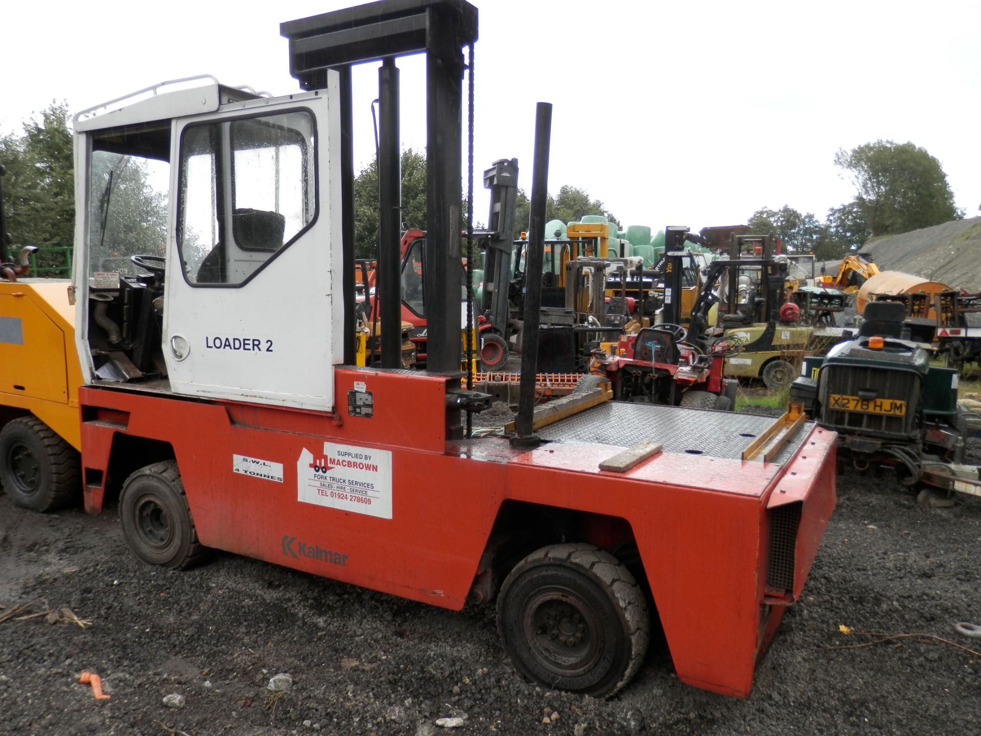 1997 WORKING KALMAR 4 TONNE SIDELOADER FORKLIFT. ONLY 6539 WORKING HOURS. - Bild 3 aus 9