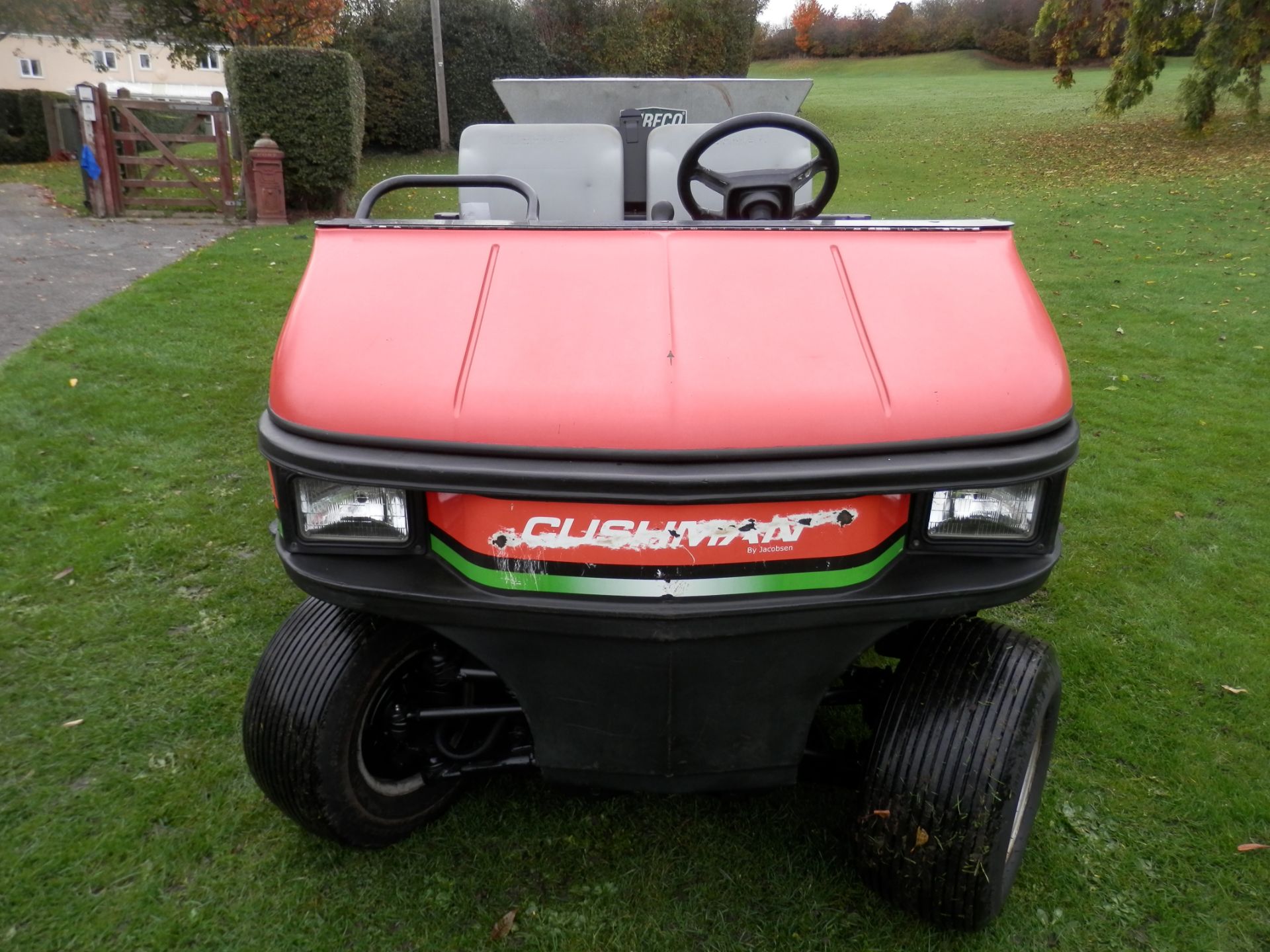 CUSHMAN TURF TRUCKSTER SPREADER WITH WIDESPIN 1530 REAR. GREAT WORKING UNIT. - Image 2 of 17