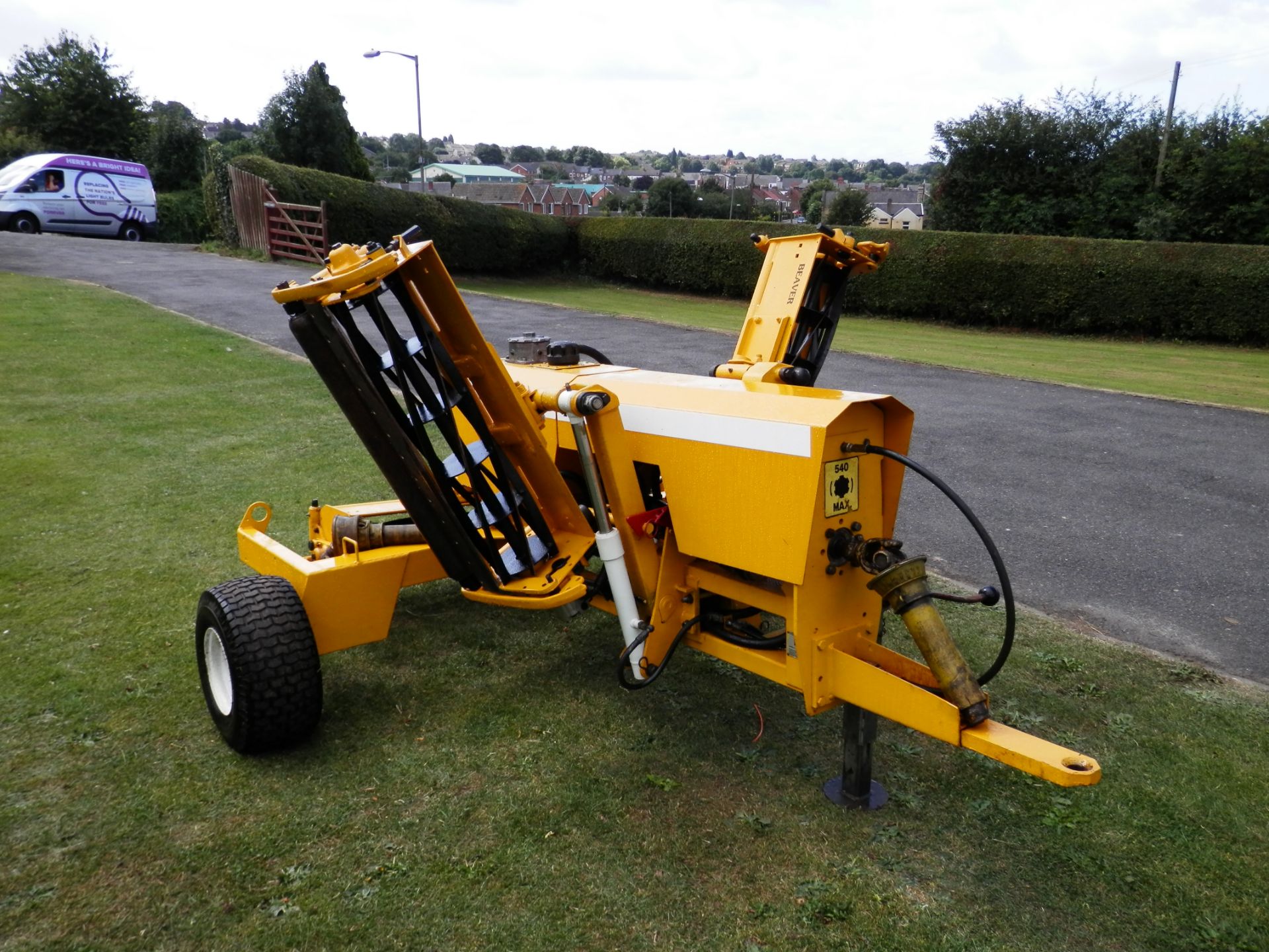 WORKING RECONDITIONED BEAVER (HAYTER) TM-308 GANG MOWER 540 PTO TRACTOR ATTACHMENT. NO VAT !!! - Image 4 of 8
