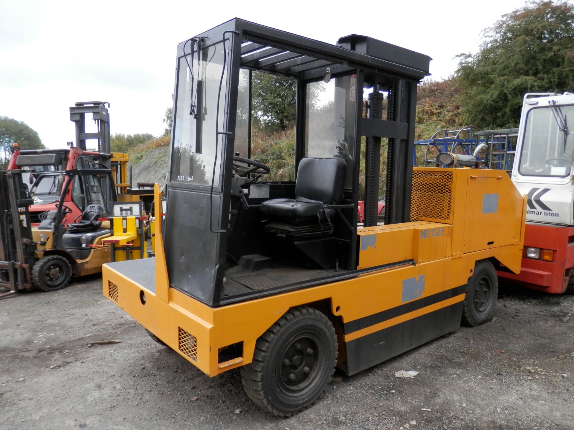 1995 WORKING SSP KOMPACT 4, 4 TONNE SIDELOADER FORKLIFT. ONLY 5822 WORKING HOURS.