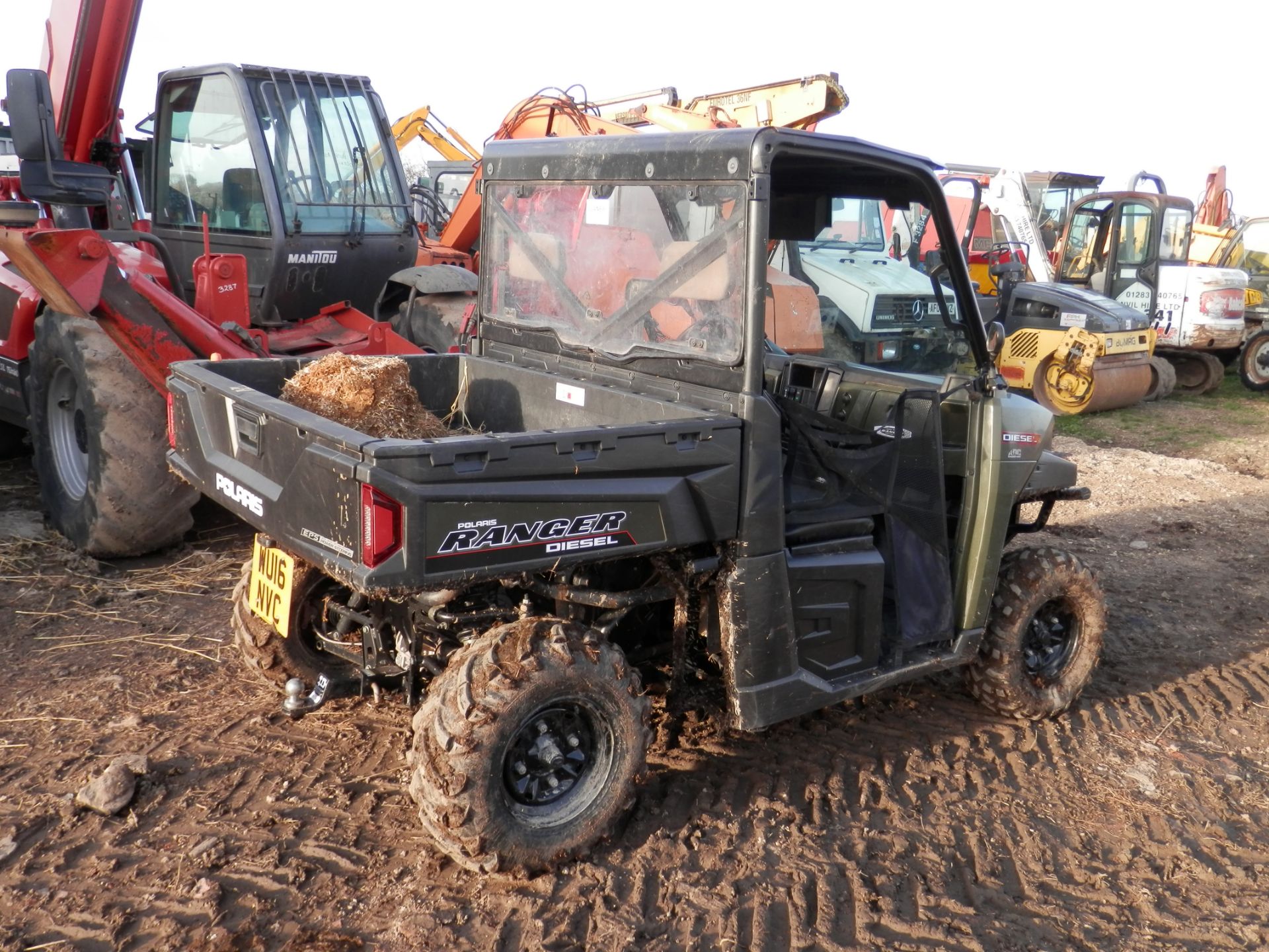 2016 POLARIS RANGER 4X4 ATV DIESEL, ROAD REGISTERED, 3 SEATER, TIPPER. - Image 8 of 8