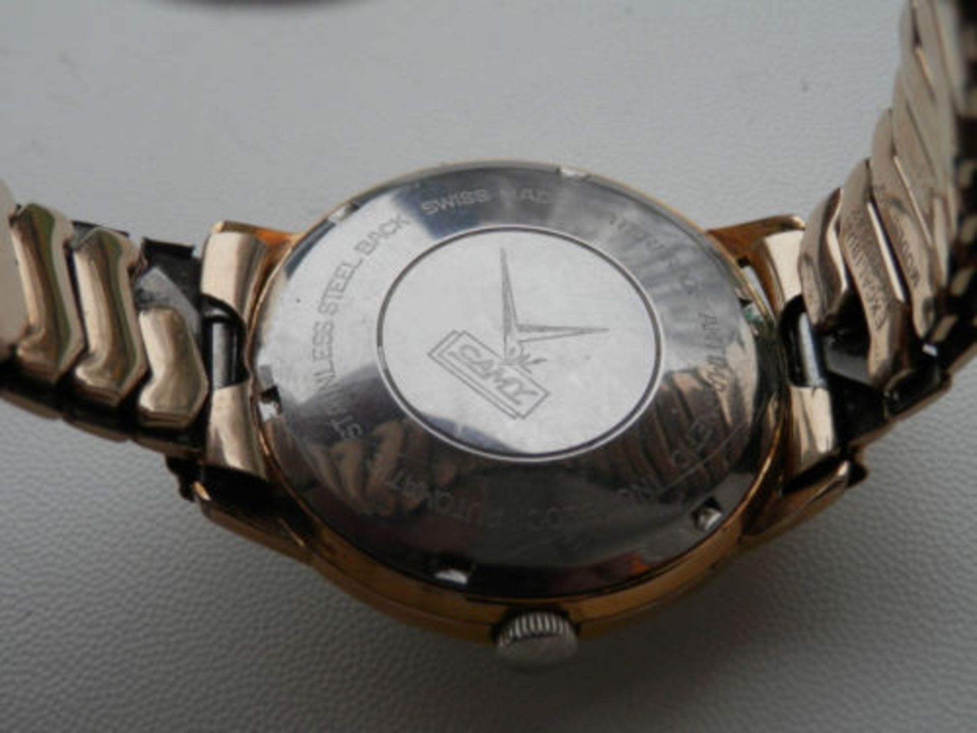 RARE WORKING CAMY GENUINE GOLD PLATED SUPER AUTOMATIC 25 JEWEL ETA SWISS MOVEMENT, DATE WATCH - Image 6 of 10