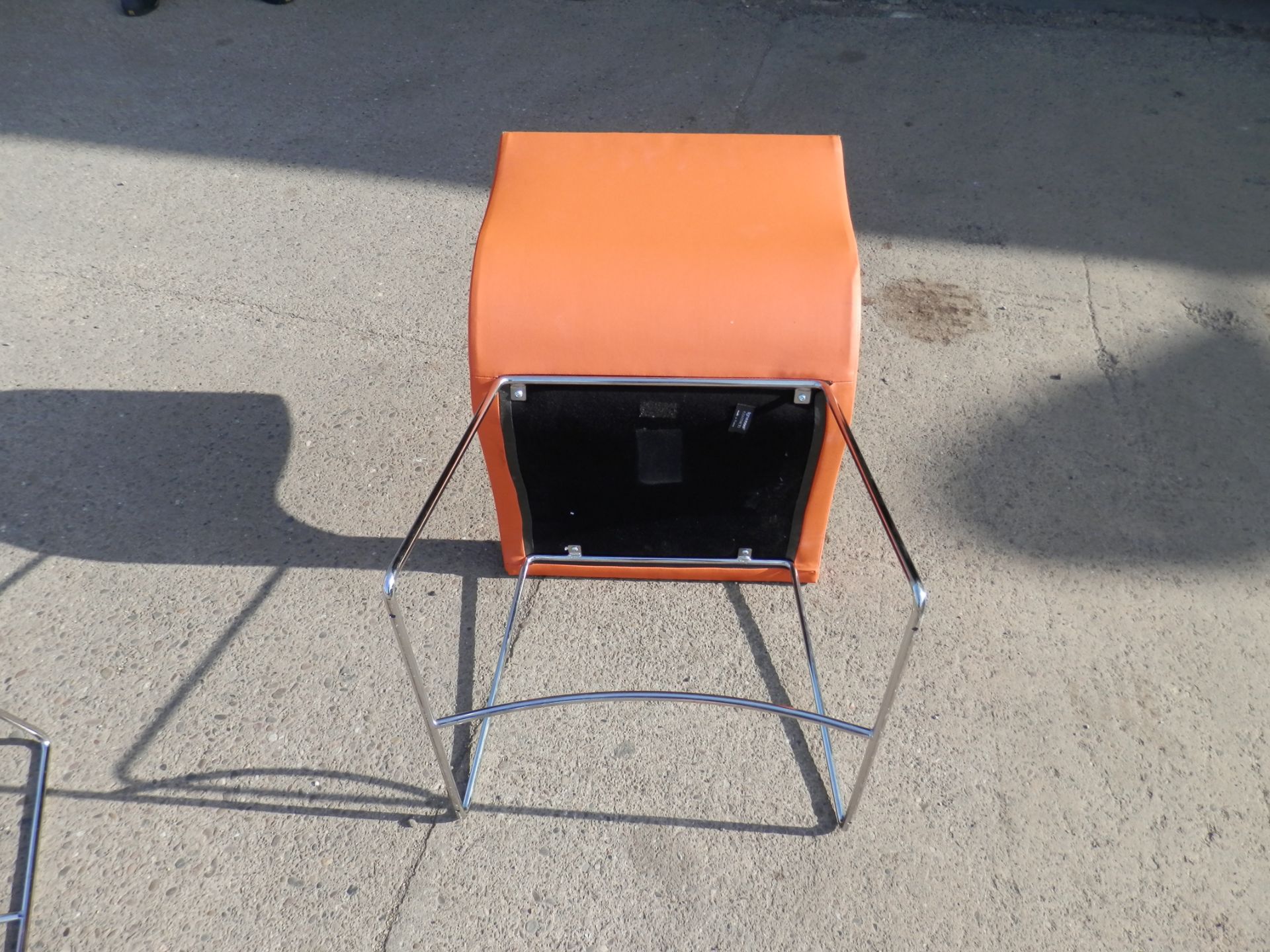 6 X GENUINE ORANGE LINGE ROSET DINING CHAIRS, 1990S? RRP £1800 for 6 !! - Image 3 of 3