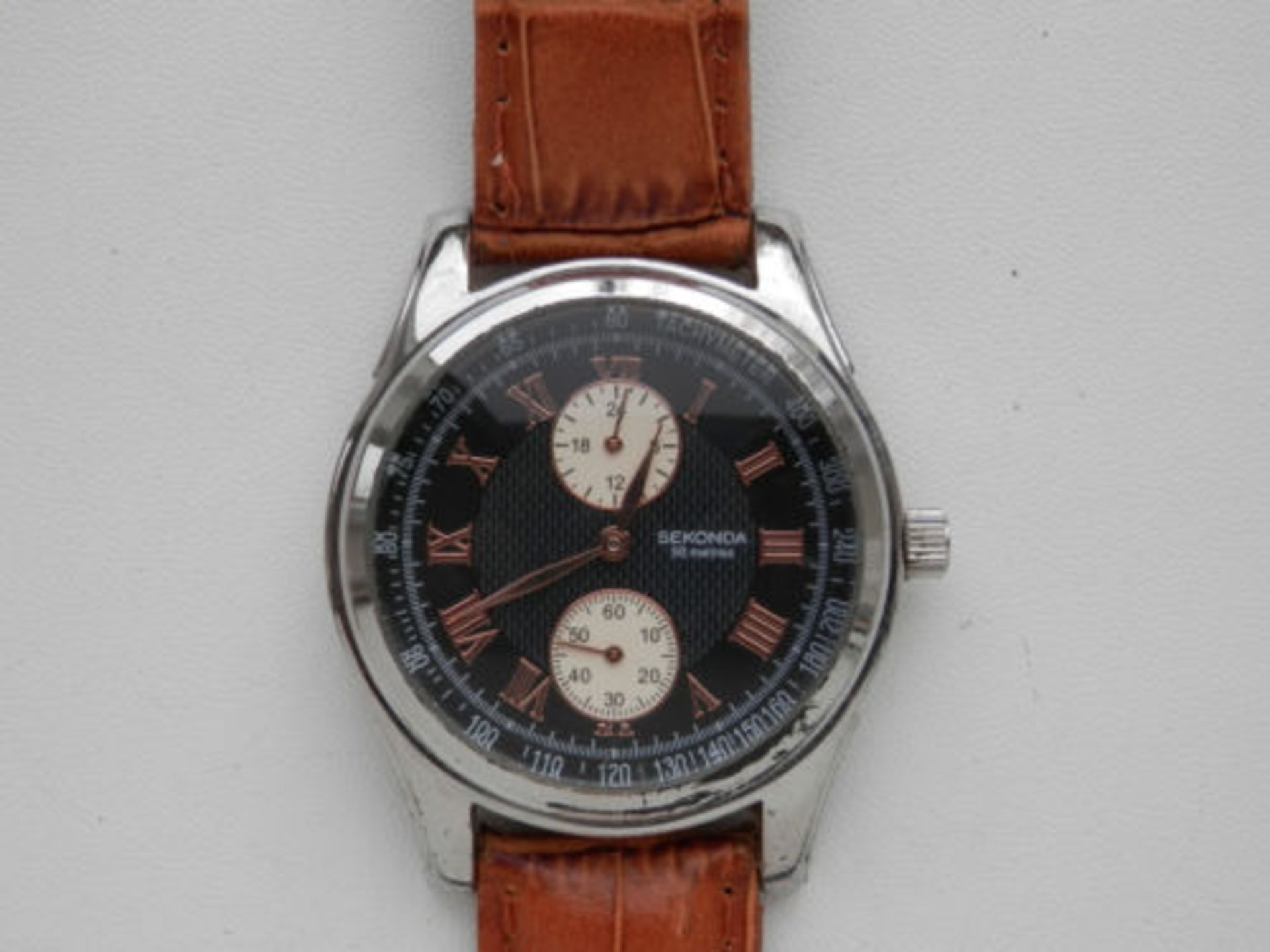 GORGEOUS CLASSIC LOOKING GENTS SEKONDA WORKING MINI DIAL WATCH, 24 HOUR DIAL - Image 4 of 8