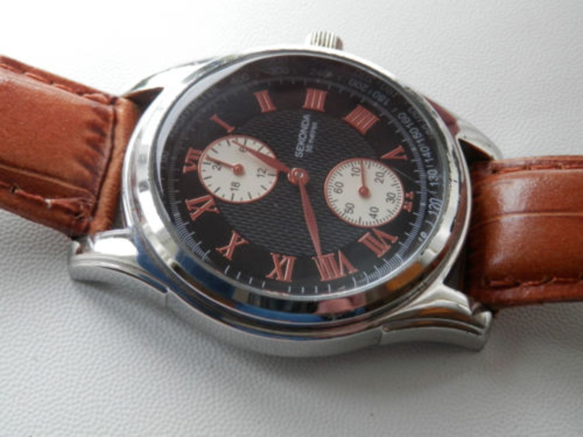 GORGEOUS CLASSIC LOOKING GENTS SEKONDA WORKING MINI DIAL WATCH, 24 HOUR DIAL - Image 7 of 8