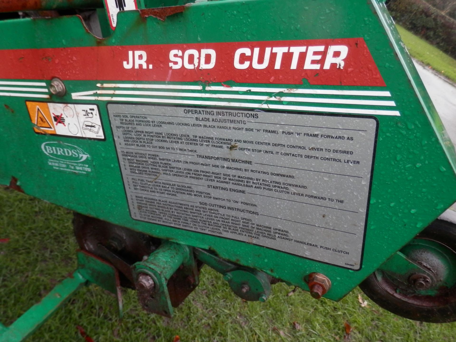 FULLY WORKING RYAN TURF/SOD CUTTER. 6 BHP VANGUARD PETROL ENGINE.WITH OWN TRAILER. - Image 6 of 8