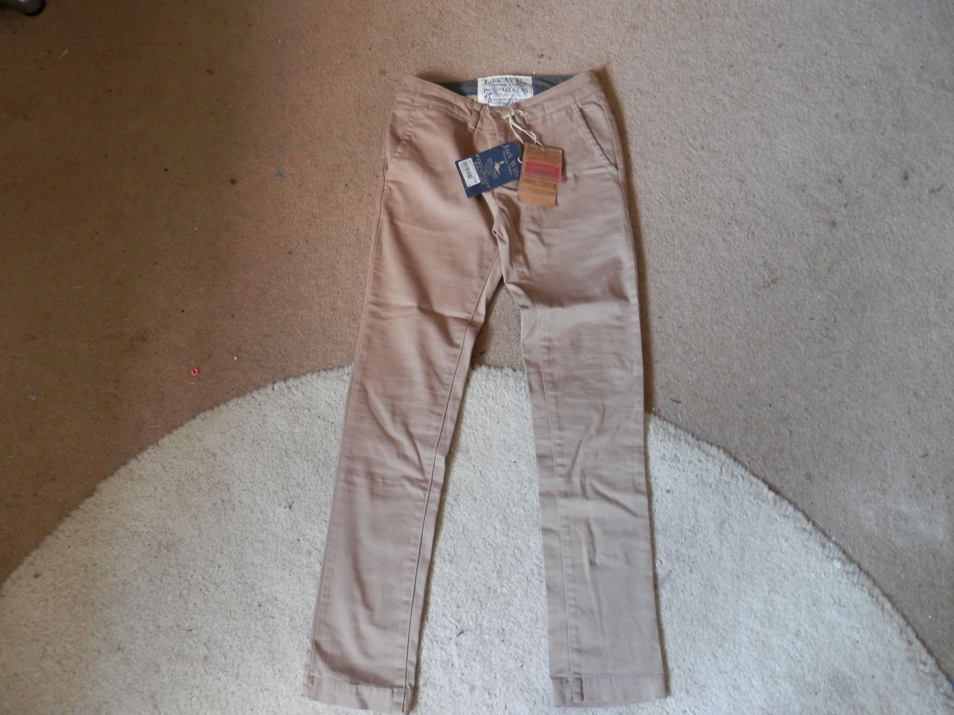 NEW & UNWORN LADIES UK SIZE 8 GENUINE JACK WILLS SLIM FIT HOLLINGWORTH CHINO, SAND COLOUR. RRP £45 - Image 5 of 6