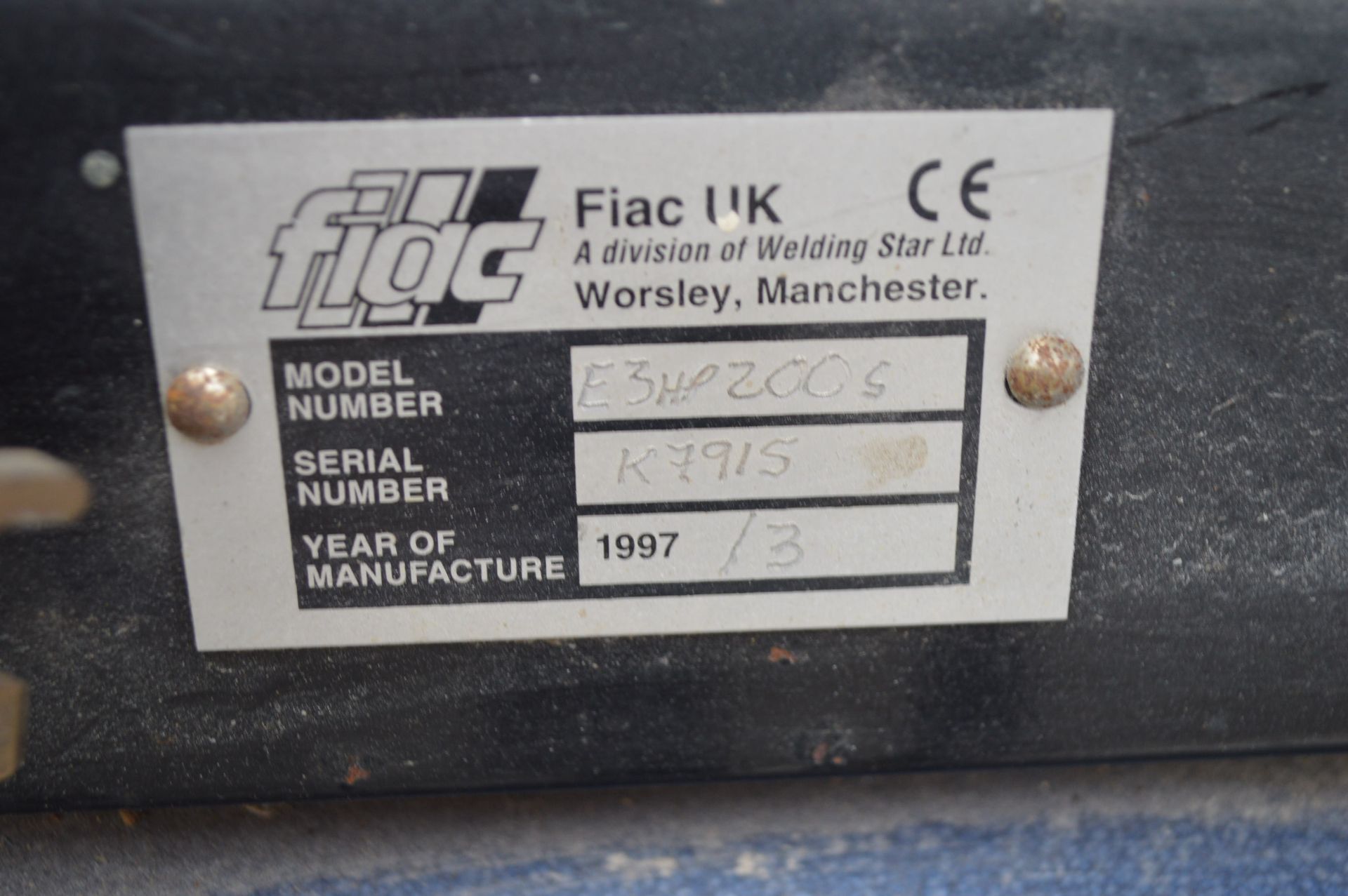 FIAC E3 HP-200 AIR COMPRESSOR *NO VAT* - Image 5 of 8