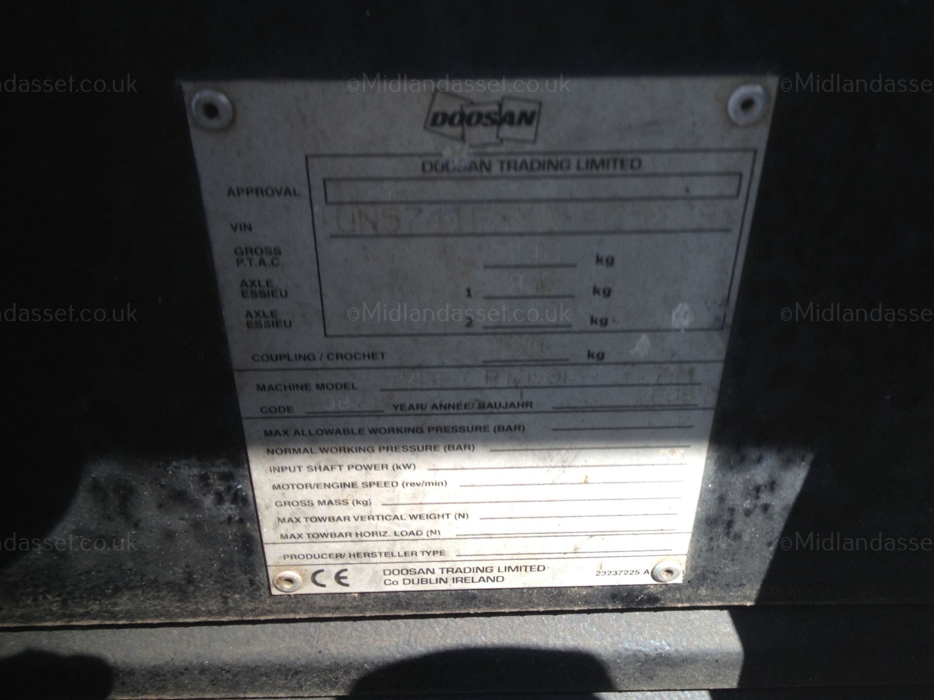 2008 INGERSOLL RAND 741 DIESEL COMPRESSOR - Image 11 of 11