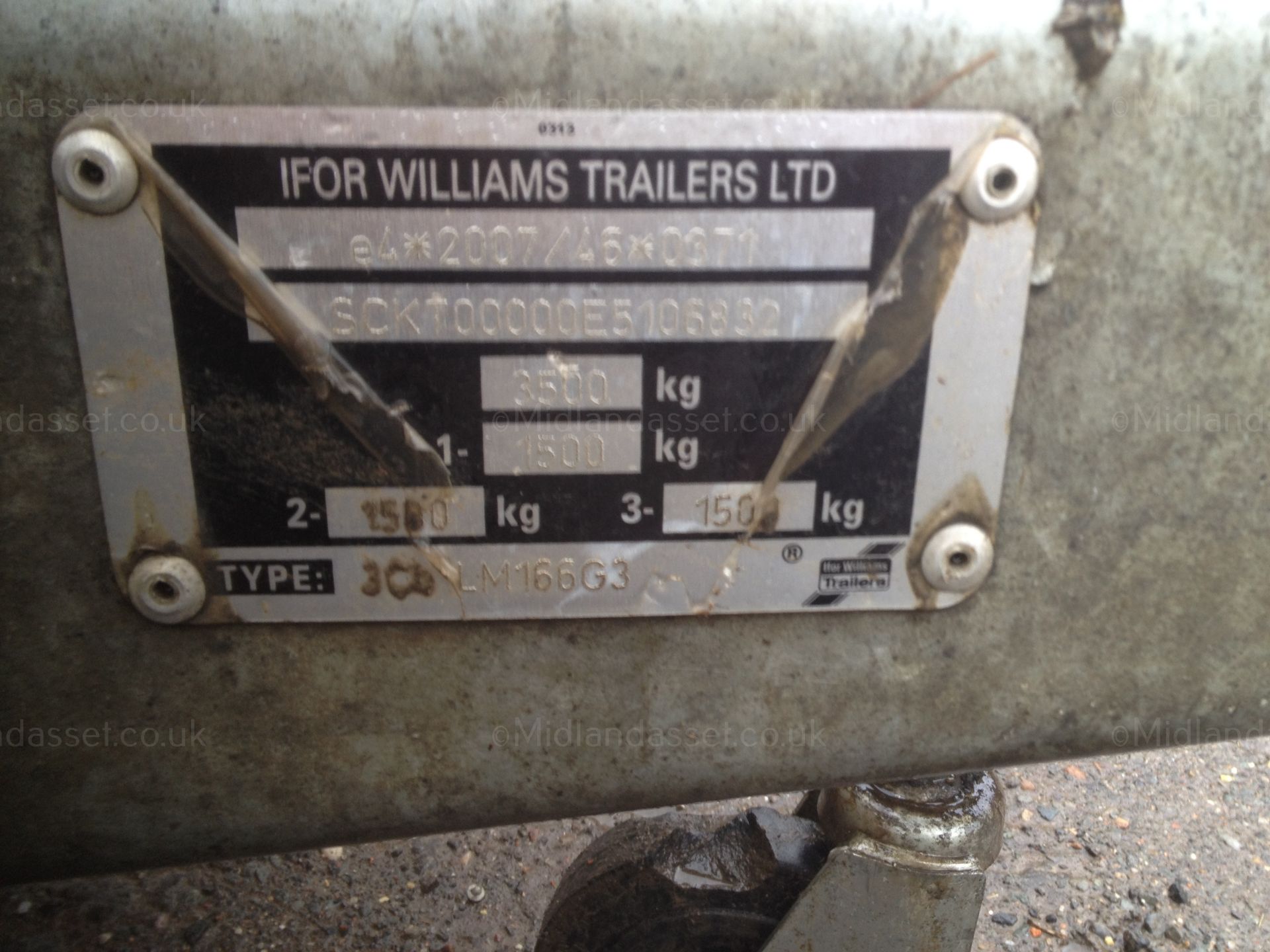 IFOR WILLIAMS TRI AXLE 3.5 TONNE 16 FOOT TRAILER - Image 2 of 7