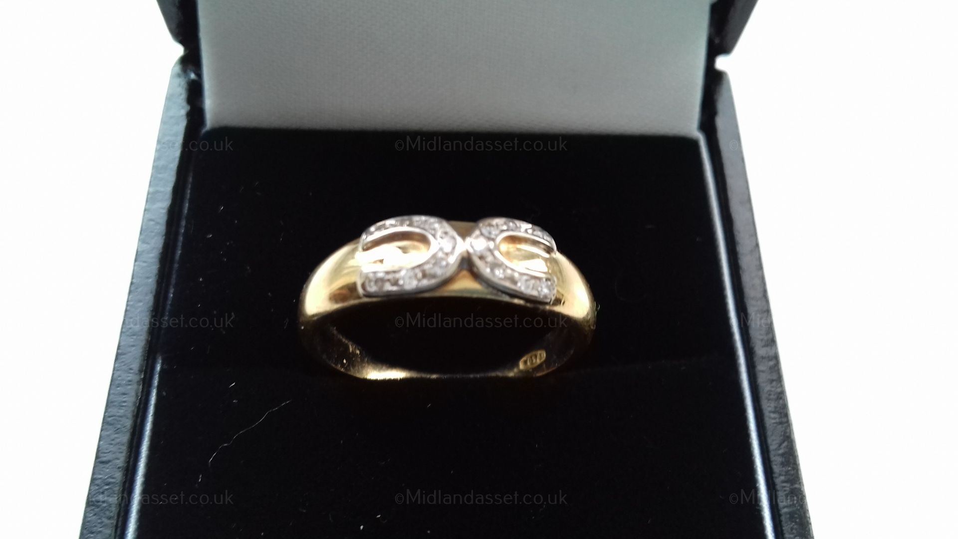 750 HALLMARKED 18K YELLOW GOLD DIAMOND RING