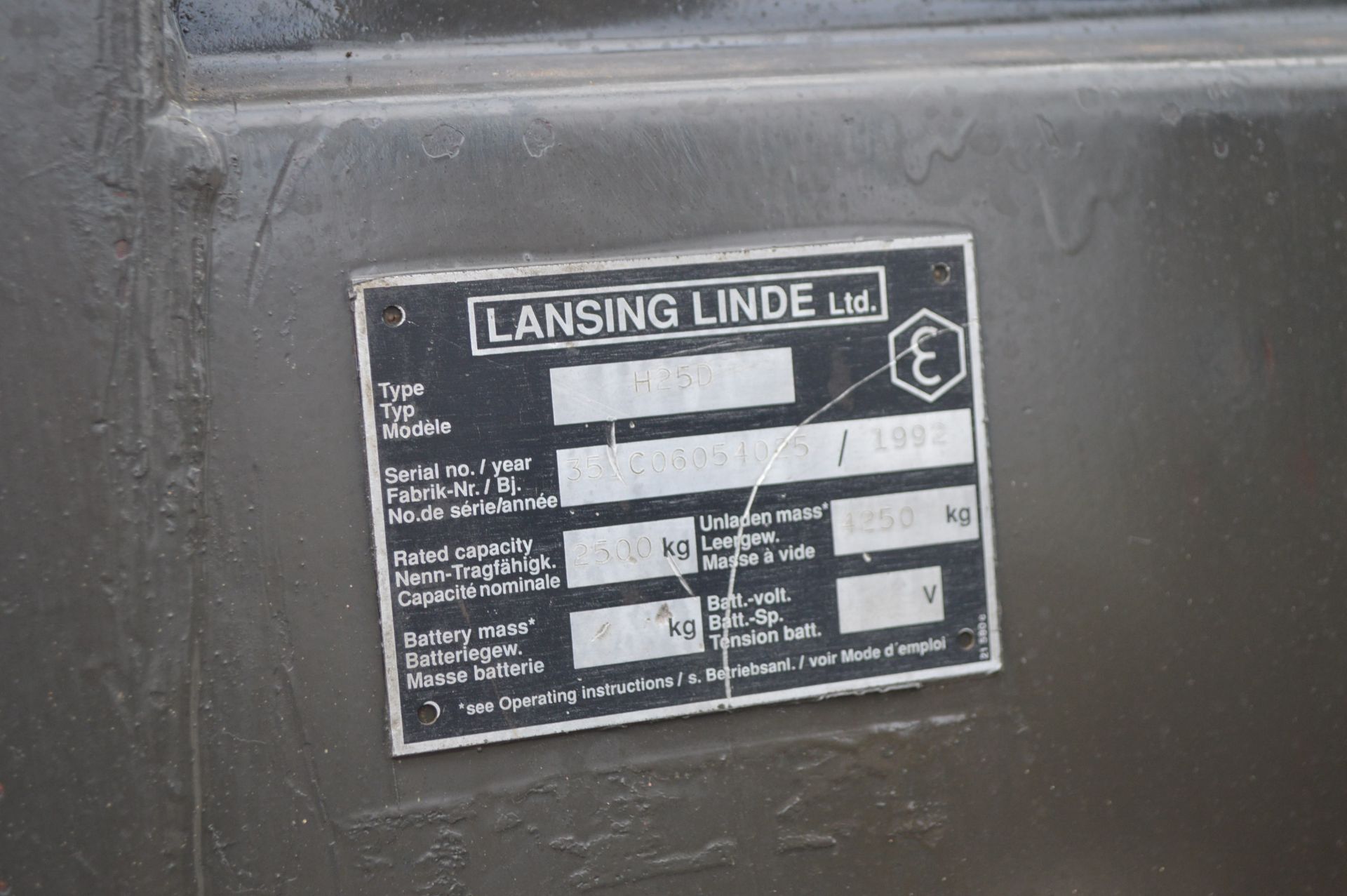 1992 LANSING LINDE H25D FORK-TRUCK 2500KG CAPACITY *NO VAT* - Image 10 of 16