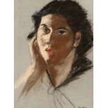 Nano Reid RHA (1900-1981) Portrait of a Young Lady pastel signed lower right 51 x 38cm (20 x 15in)