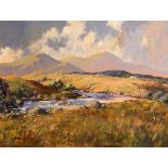 George K. Gillespie RUA (1924-1996) Shimna River, Kingdom of Mourne oil on board signed lower left &