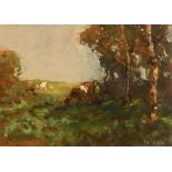 James Humbert Craig RHA RUA (1878-1944) Cattle Grazing oil on board signed lower right 25½ x 35½