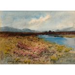 Percy French (1854-1920) Connemara Landscape watercolour signed lower left 19 x 26cm (7 x 10in)