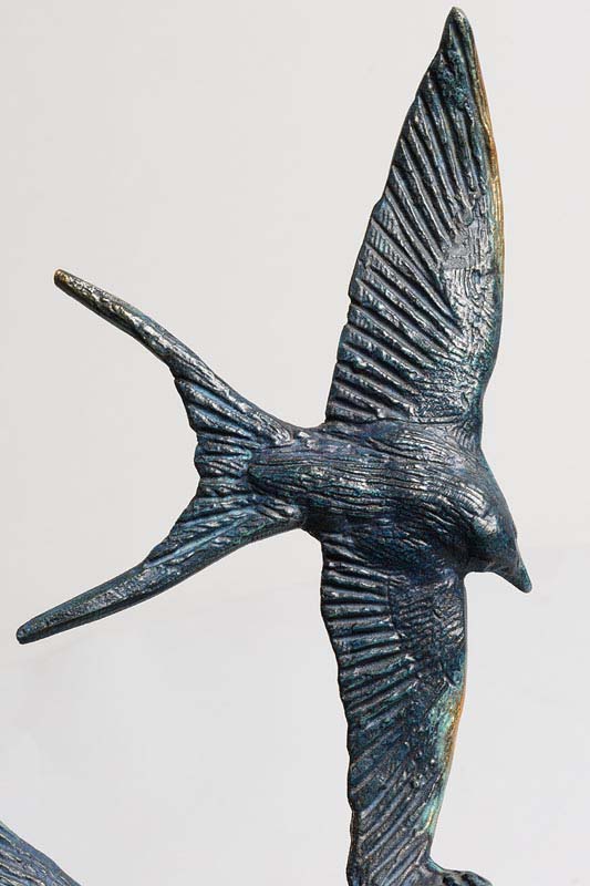 Colm J. Brennan (b.1943) Flight of Swallows unique bronze signed 38½ x 30 x 23cm (15 x 12 x 9in) - Image 7 of 8