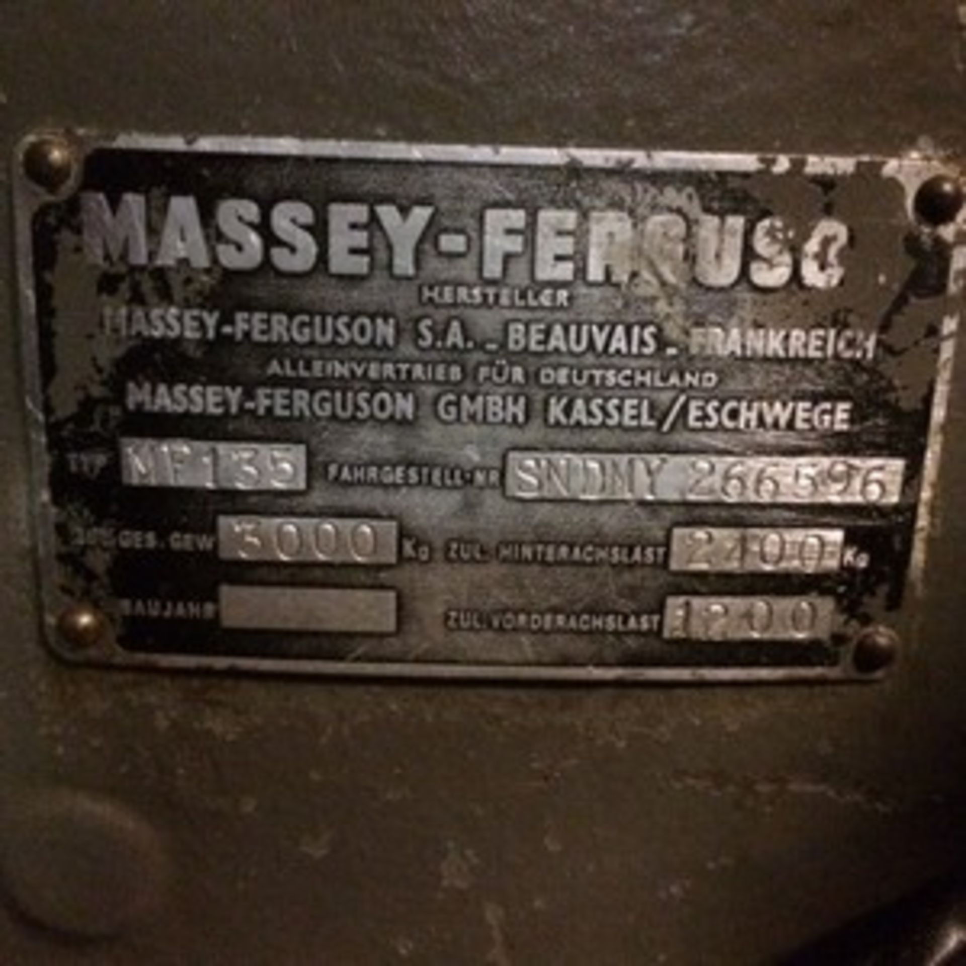 MASSEY FERGUSON This example has a serial number plate which reads SNDMY26659 - the new owner will - Image 3 of 25