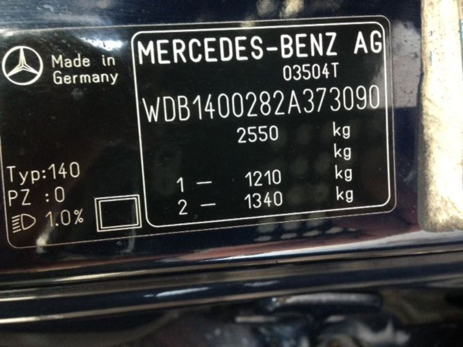 MERCEDES Chassis number WDB1400282A373090 - This 4 owner from new example has no history although - Image 7 of 12