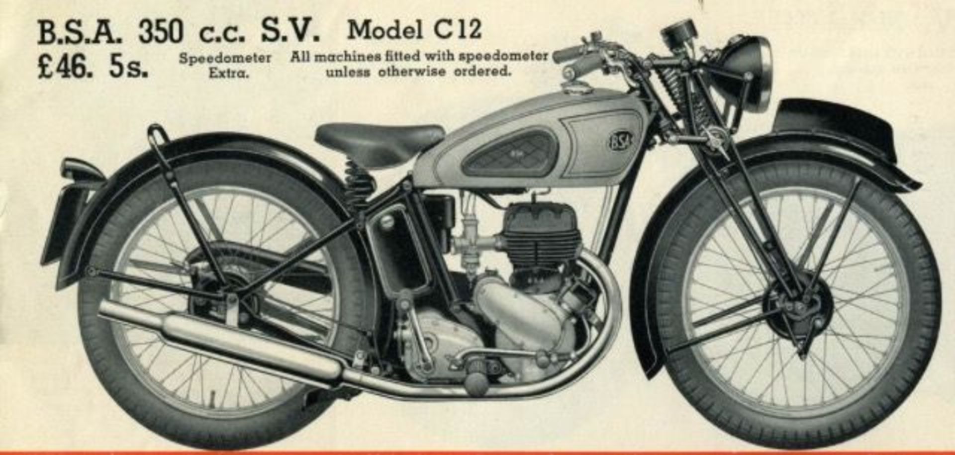 BSA, 350 SV - 348cc, Frame number WC10.3173 Engine number WC12.235. - the 350cc side valve was a new - Image 4 of 20