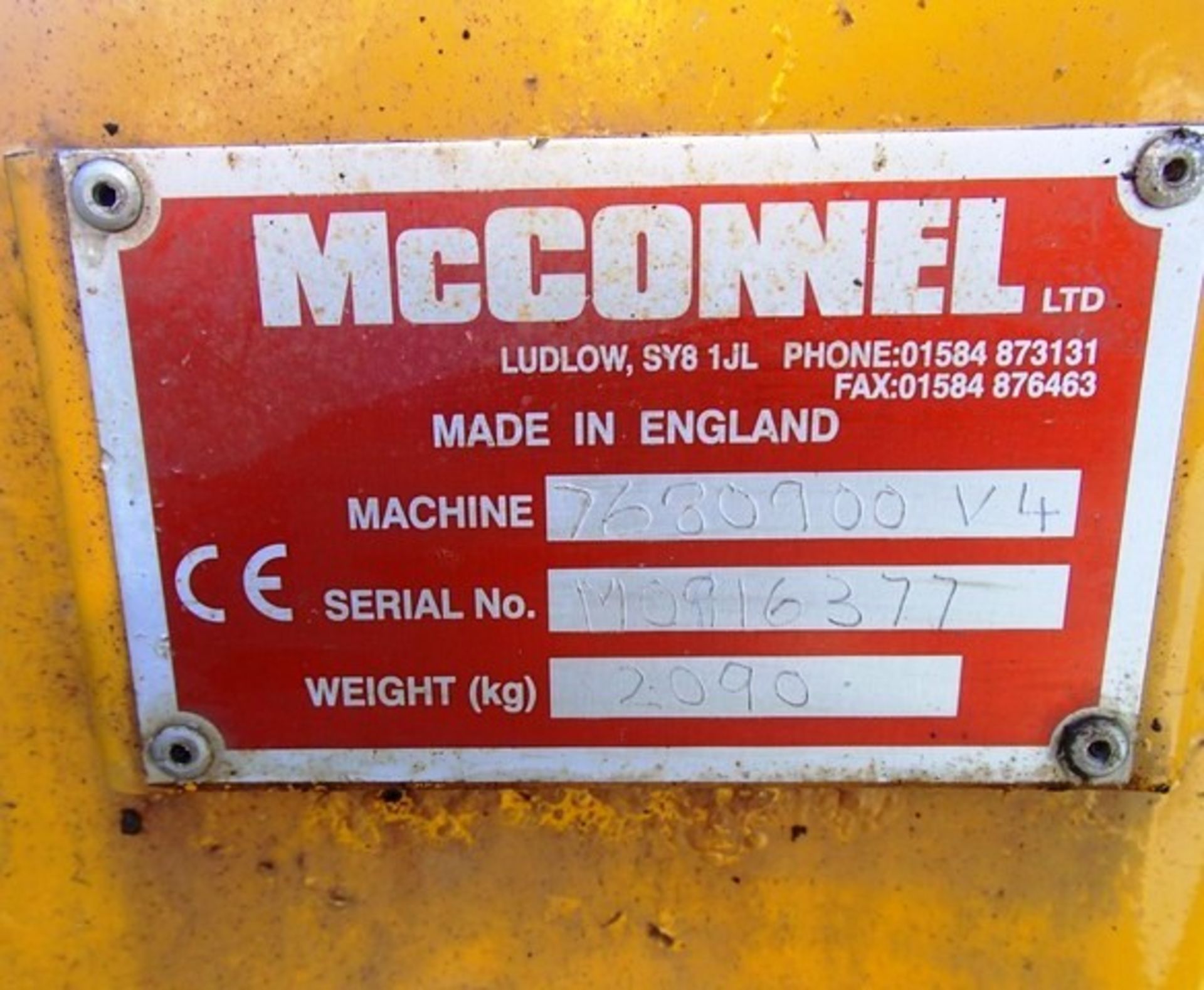 2009 MCCONNEL PA8000 TELESCOPIC HEDGECUTTER, EDS SYSTEM, EX FARM, JOYSTICK CONTROL, SN M0916377, - Image 6 of 9