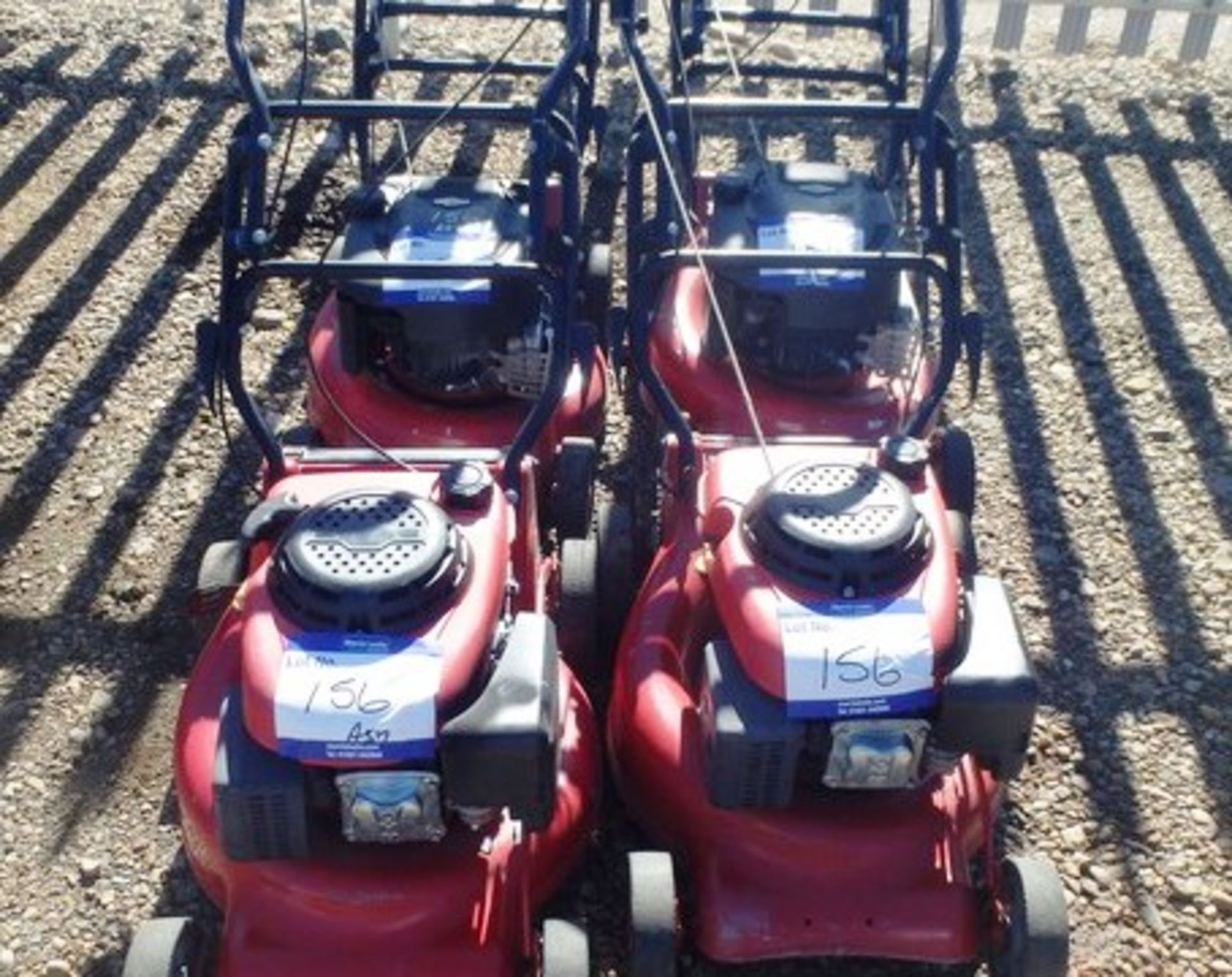 2 X ROVER REGAL ROUGHCUT MULCHING LAWNMOWERS (BLACK TOP) BRIGGS & STRATTON ENGINE, 2 X ROVER REGAL