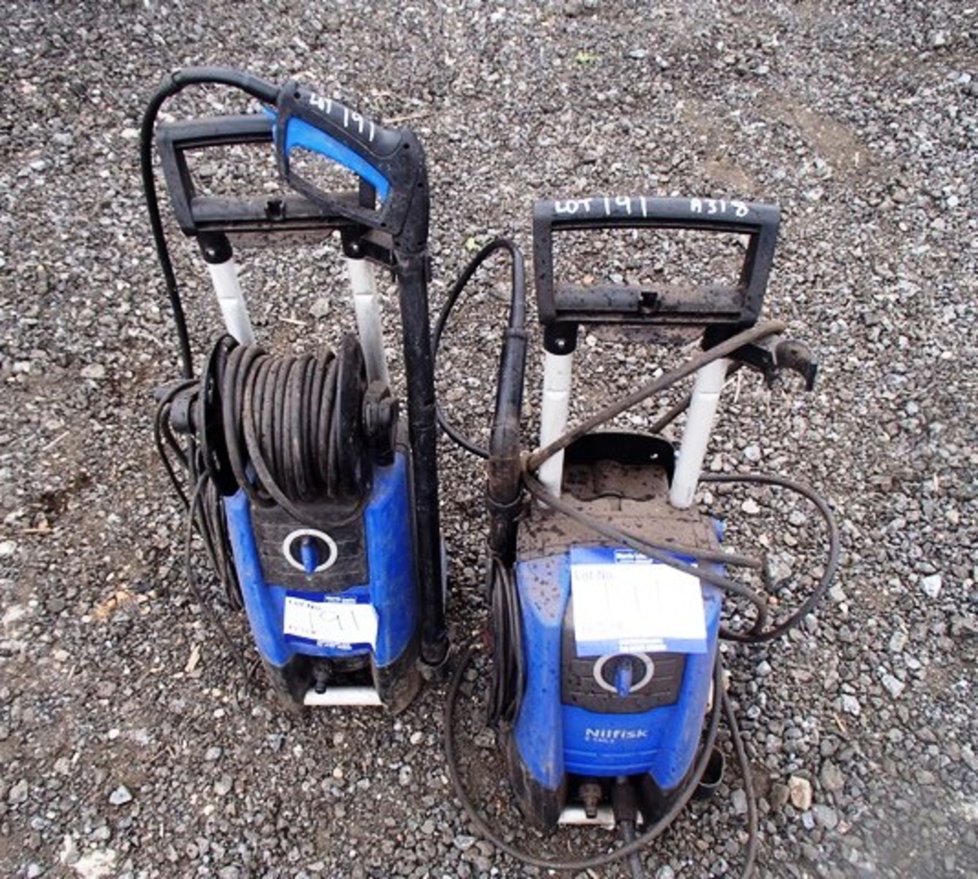 2 X NILFISK E130.2 PRESSURE WASHERS FOR SPARES OR REPAIR