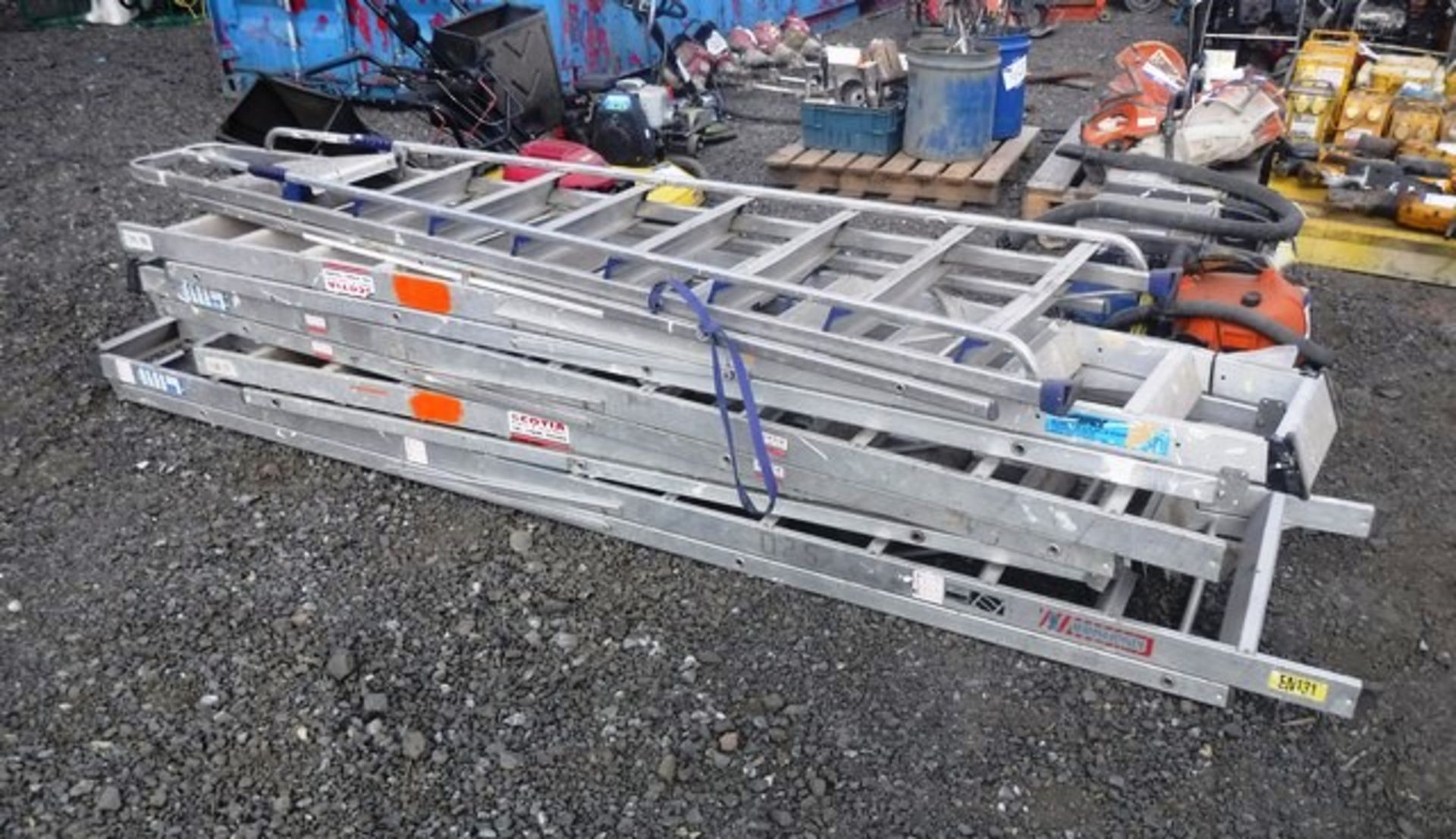 5 SETS OF METAL FOLDING STEPLADDERS, NO SERIAL NUMBERS**REPOSSESSED - DIRECT FROM FINANCE COMPANY**