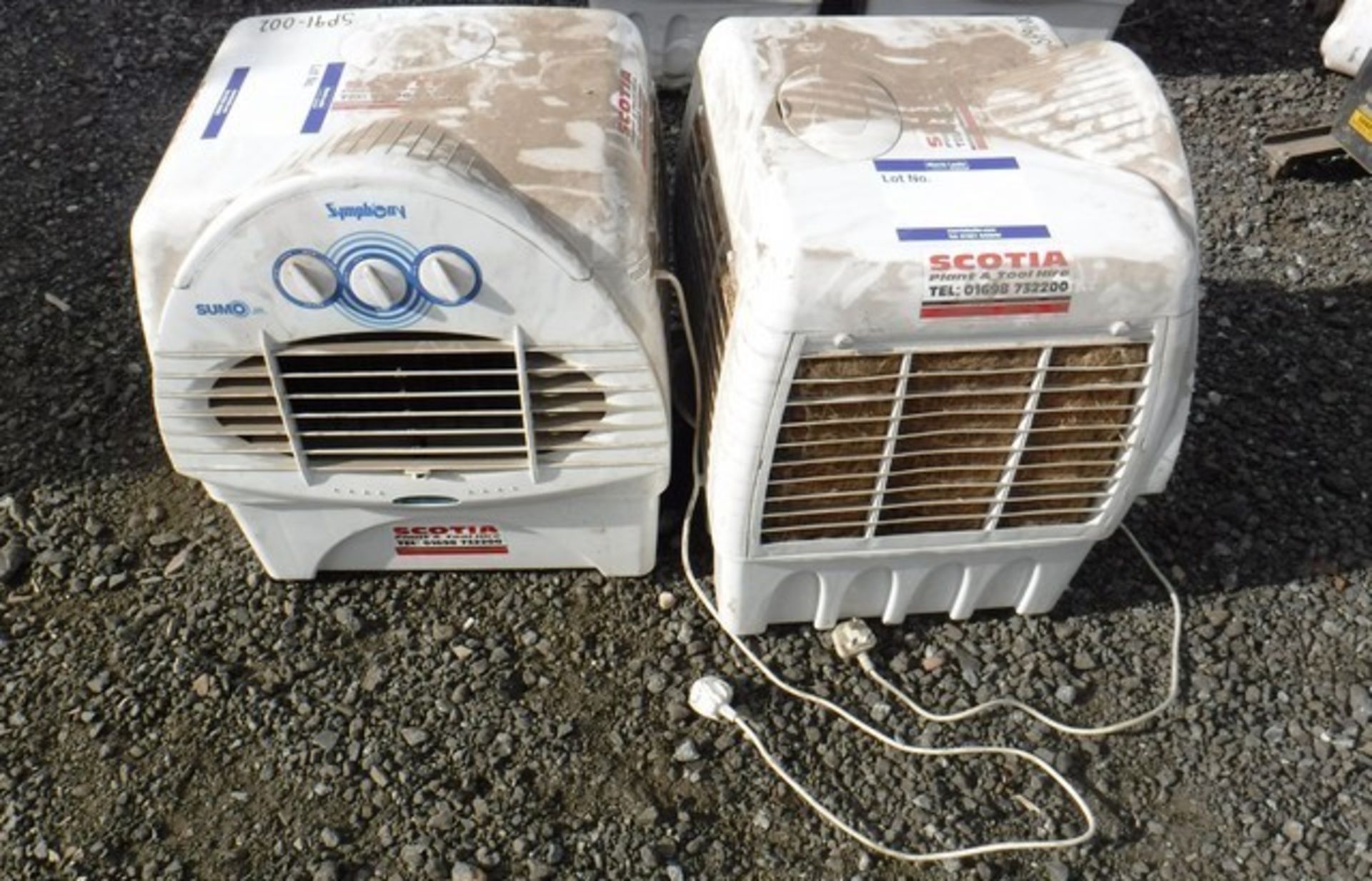 2 NO SYMPHONY SUMO JR AIR CONDITIONER UNITS, SINGLE PHASE, SP91-002 & SP91-003**REPOSSESSED - DIRECT