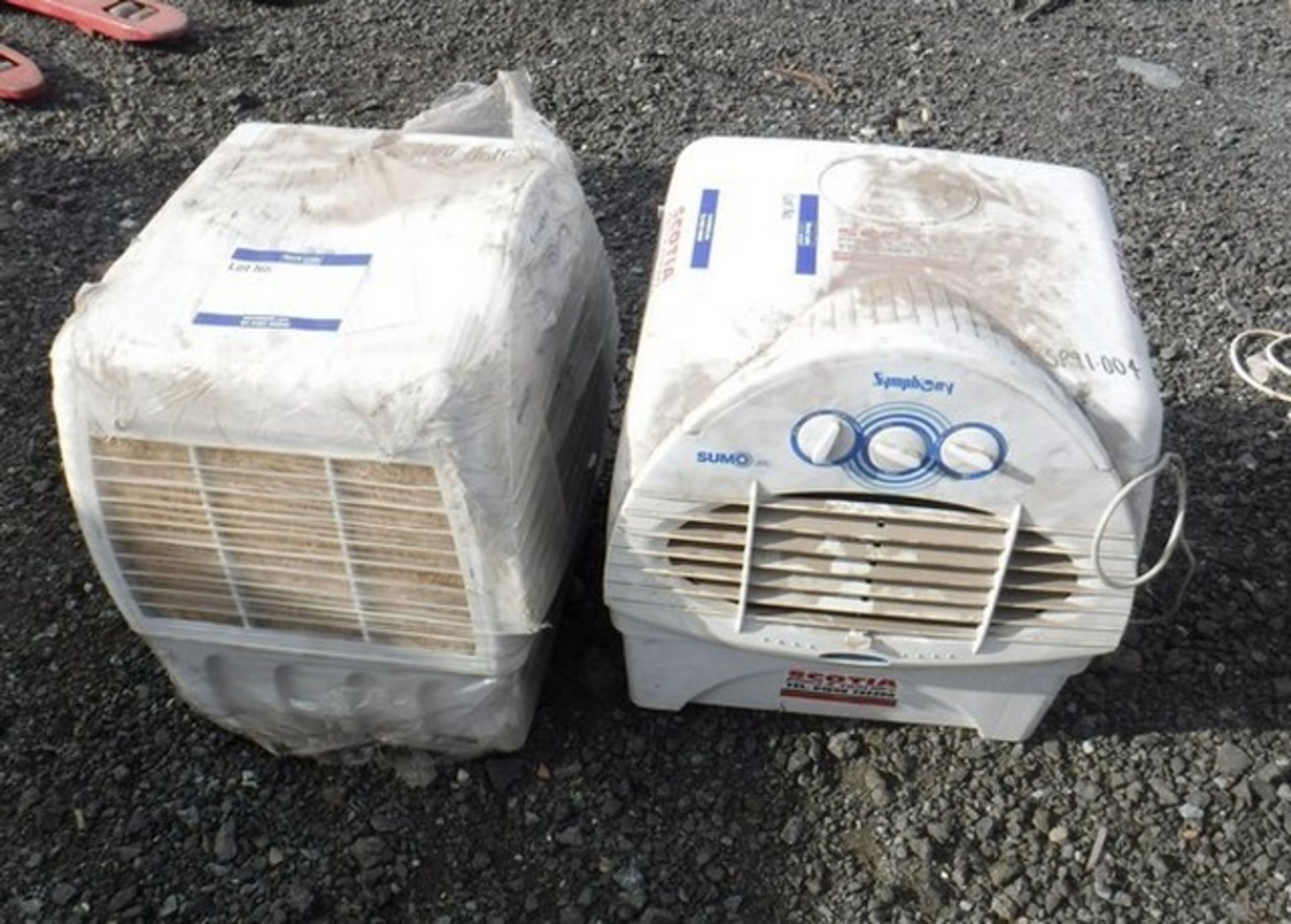 2 NO SYMPHONY SUMO JR AIR CONDITIONER UNITS, SINGLE PHASE, SP91-004 & SP91-001**REPOSSESSED - DIRECT