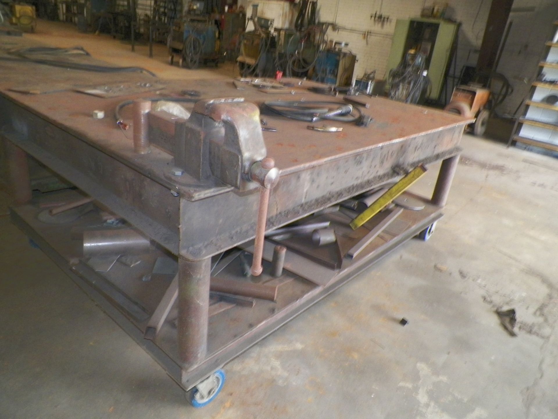 Large Metal Rolling Table - Image 2 of 3