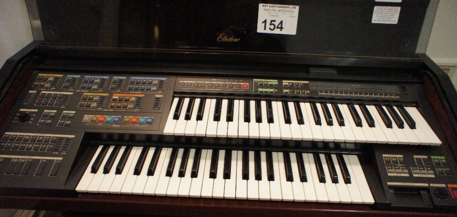 1 YAMAHA Electrone double keyboard electric piano with foot pedals and many electronic buttons, plus - Image 5 of 5