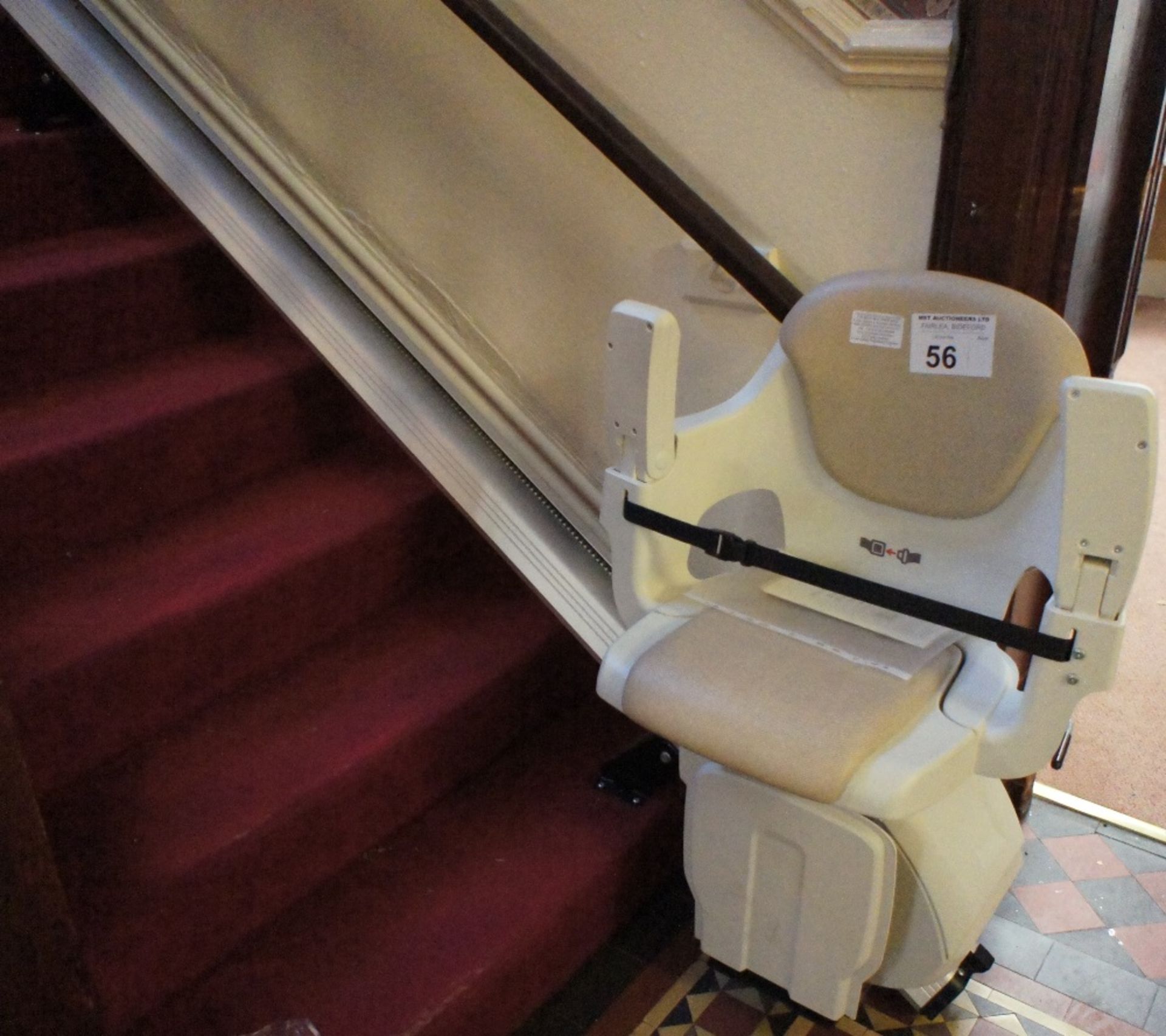 1 Stannah, model 225 stairlift with a straight run of 16 steps (located in entrance hall)