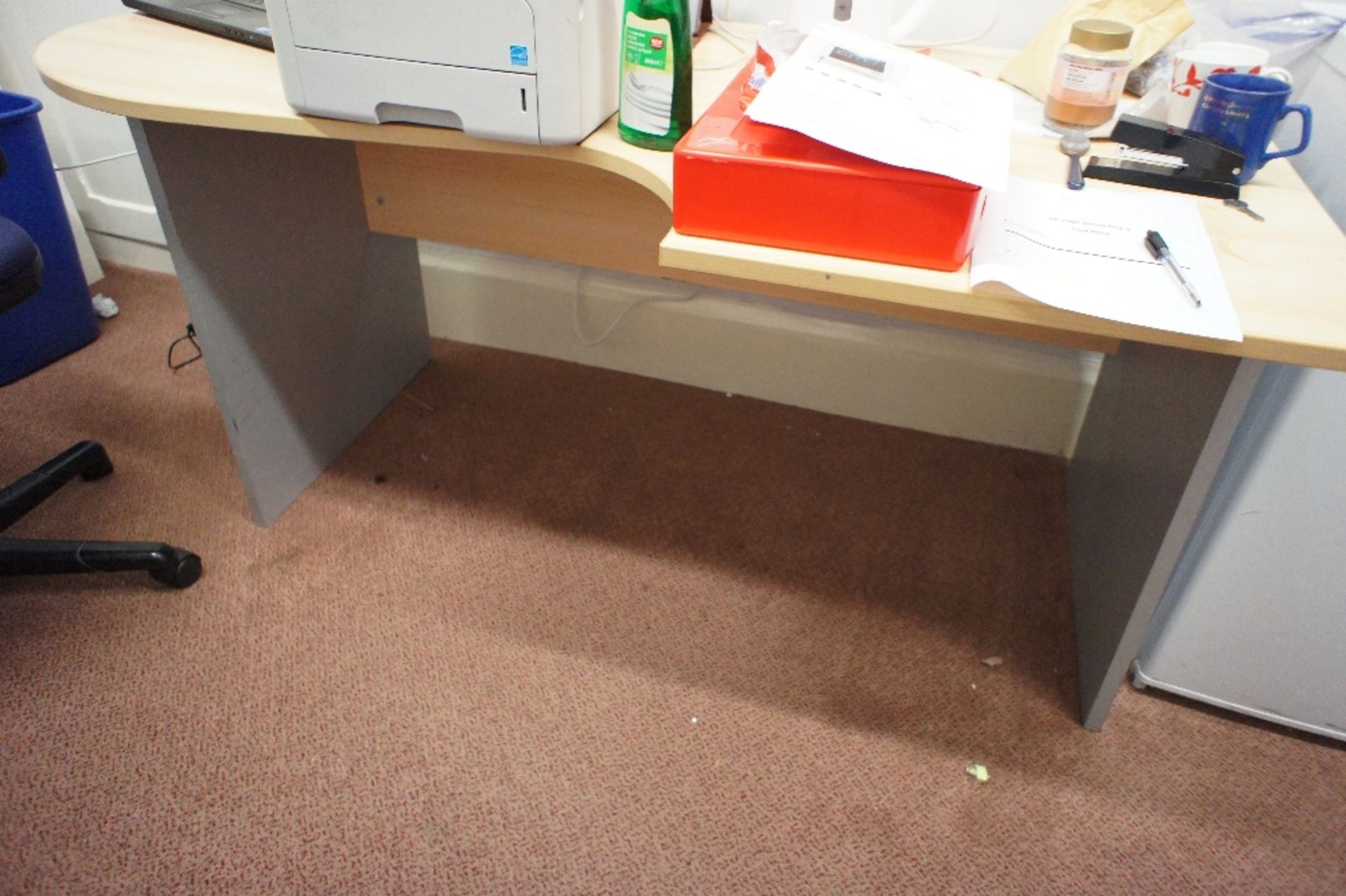 3 modern lightwood corner office desks (located in room 29) - Image 3 of 3
