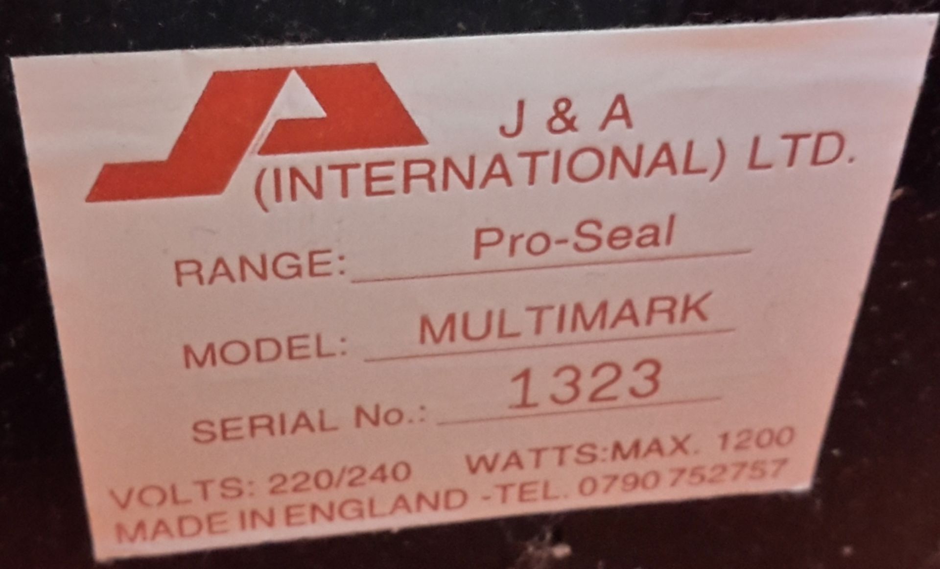 1 PRO-SEAL Multimark heat sealing machine (located in room 30) - Image 3 of 3