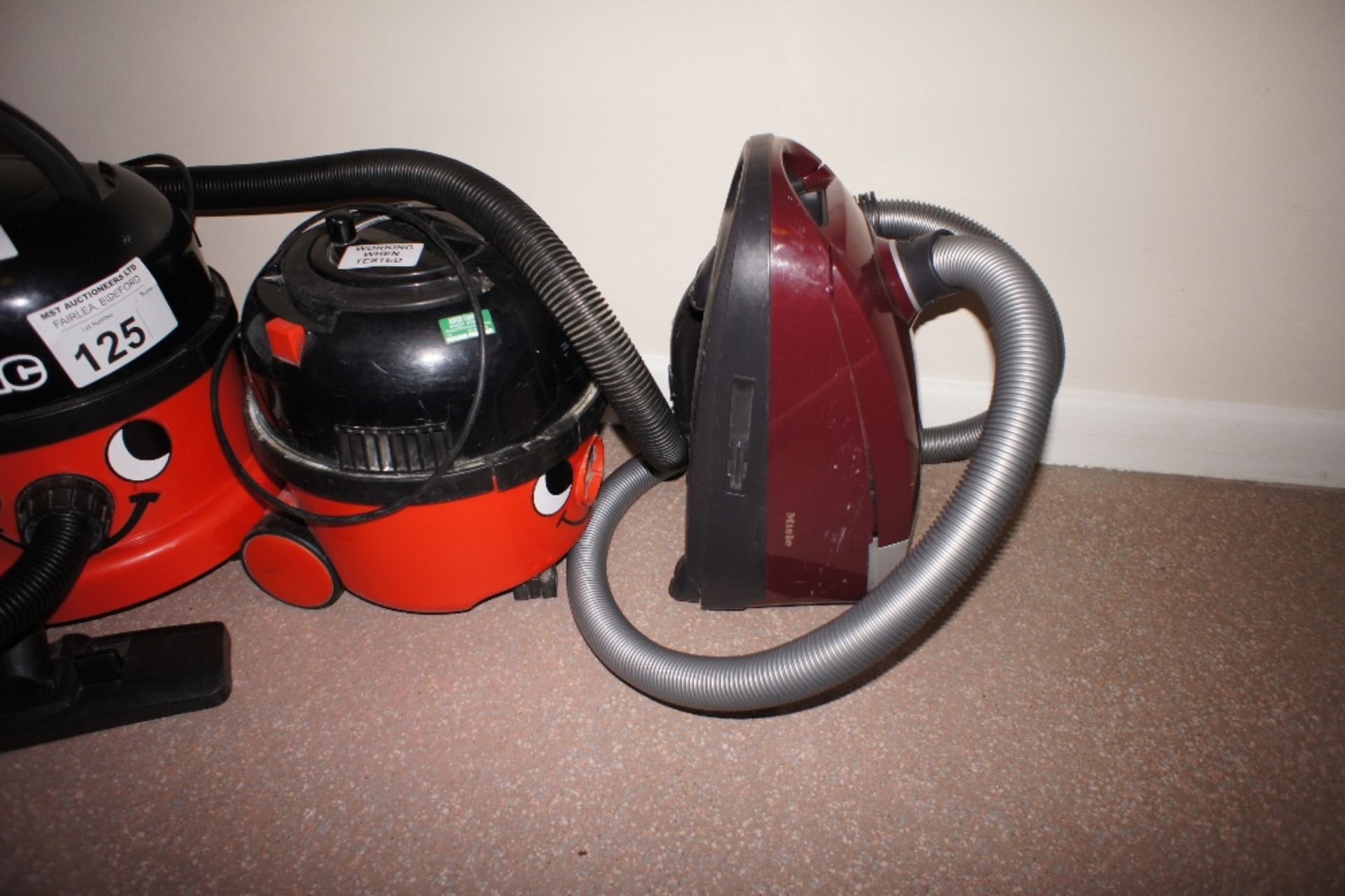 2 Numatic Henry vacuum cleaners and 1 Miele pull along vacuum cleaner (located in room 39) - Image 2 of 3