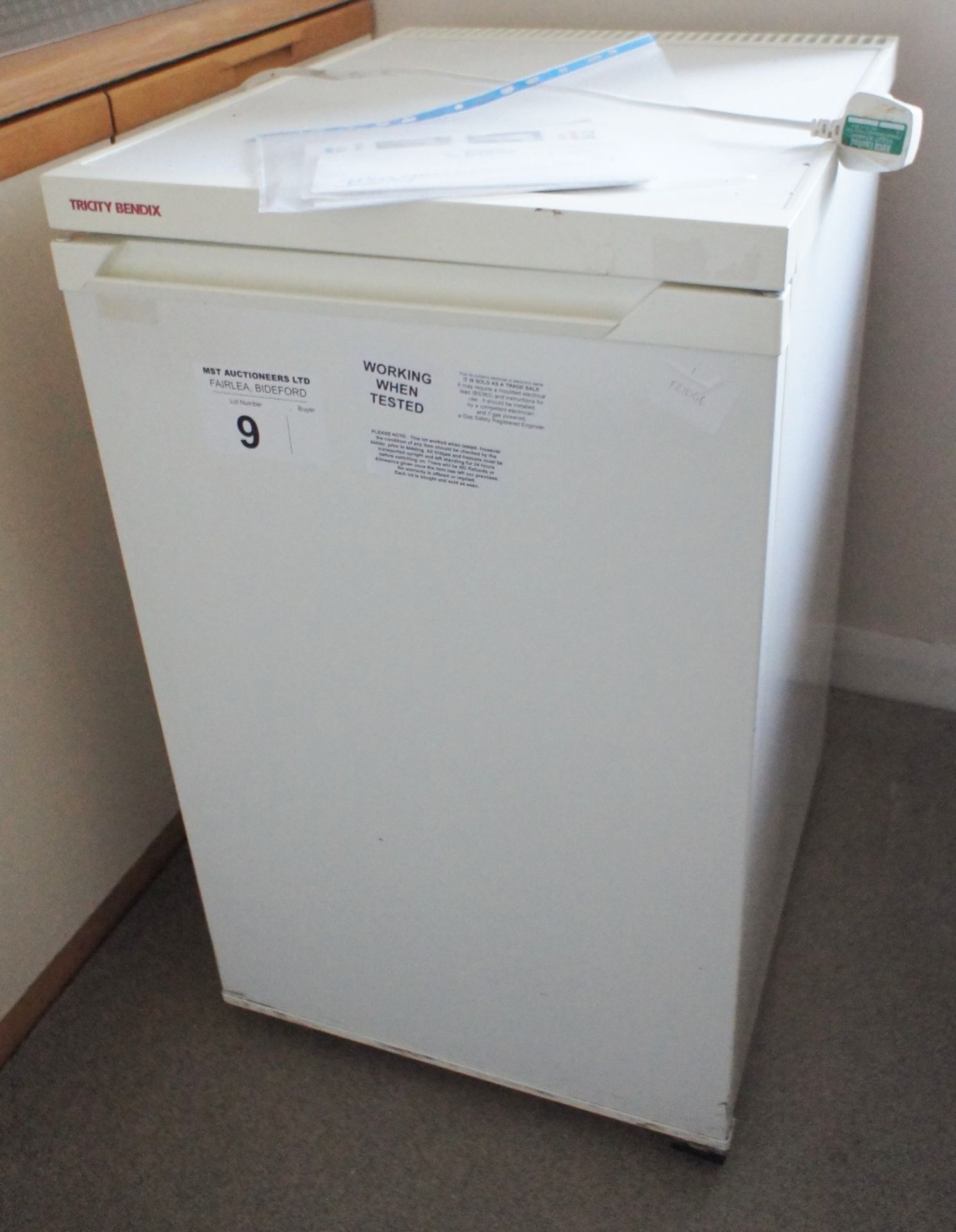 1 Tricity Bendix under counter domestic refrigerator (located in room 5)