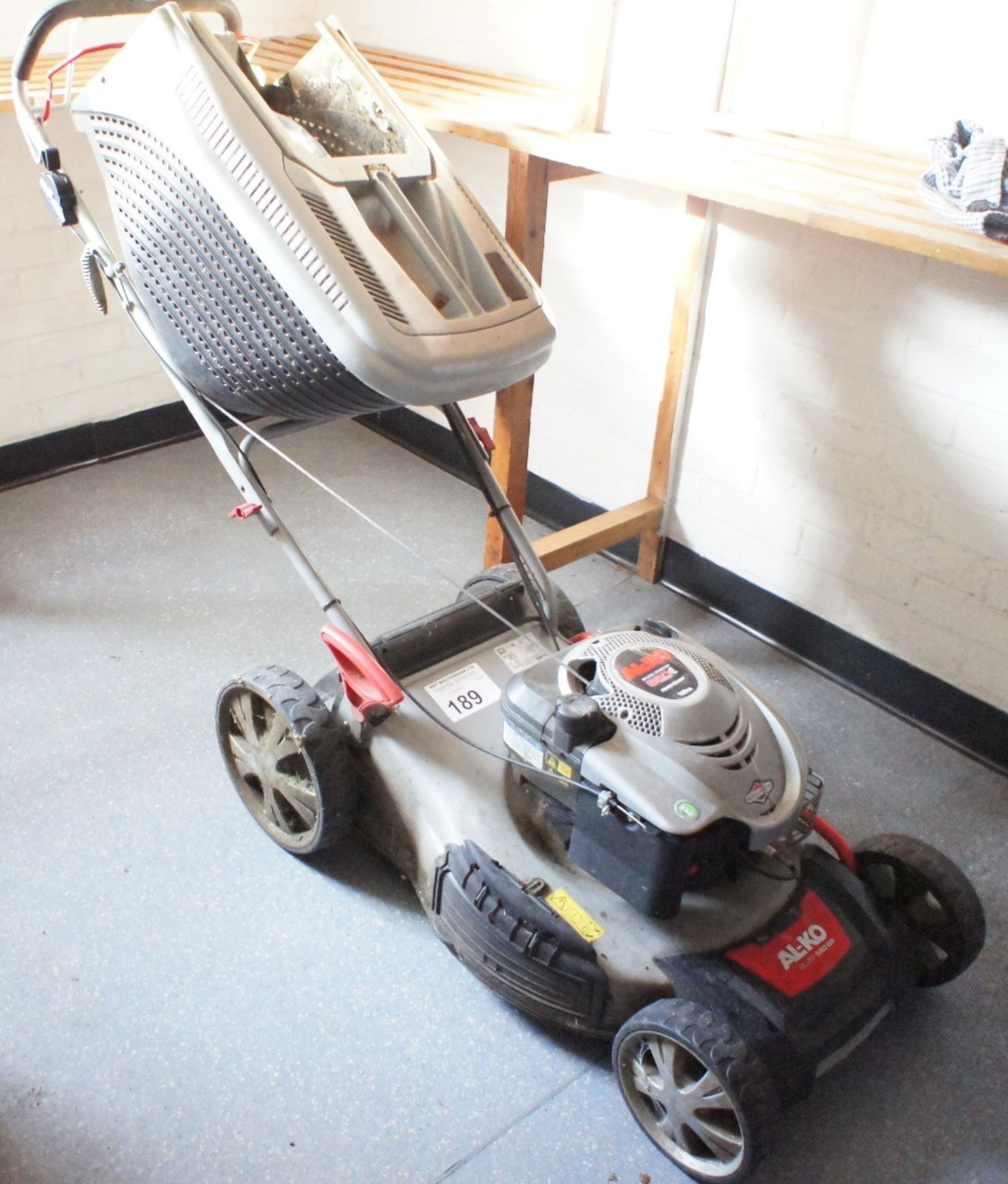 1 AL-KO 650E rotary lawn mower with190cc petrol engine (located in kitchen area)