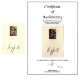Hauptmann Helmut Lipfert signature on plain paper with photograph attached, overall size approx