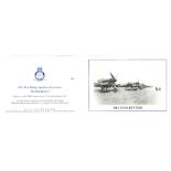 a limited edition card signed by 19 Typhoon pilots from 609 (WR) Squadron “The Tank Busters” and a