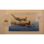 Robert Taylor “The Battle of the Coral Sea” limited edition 10 signature print 35/350