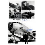2 reproduction WW2 photographs, one signed by Flight Leader Ken Jernstedt, Flying Tigers Ace and the