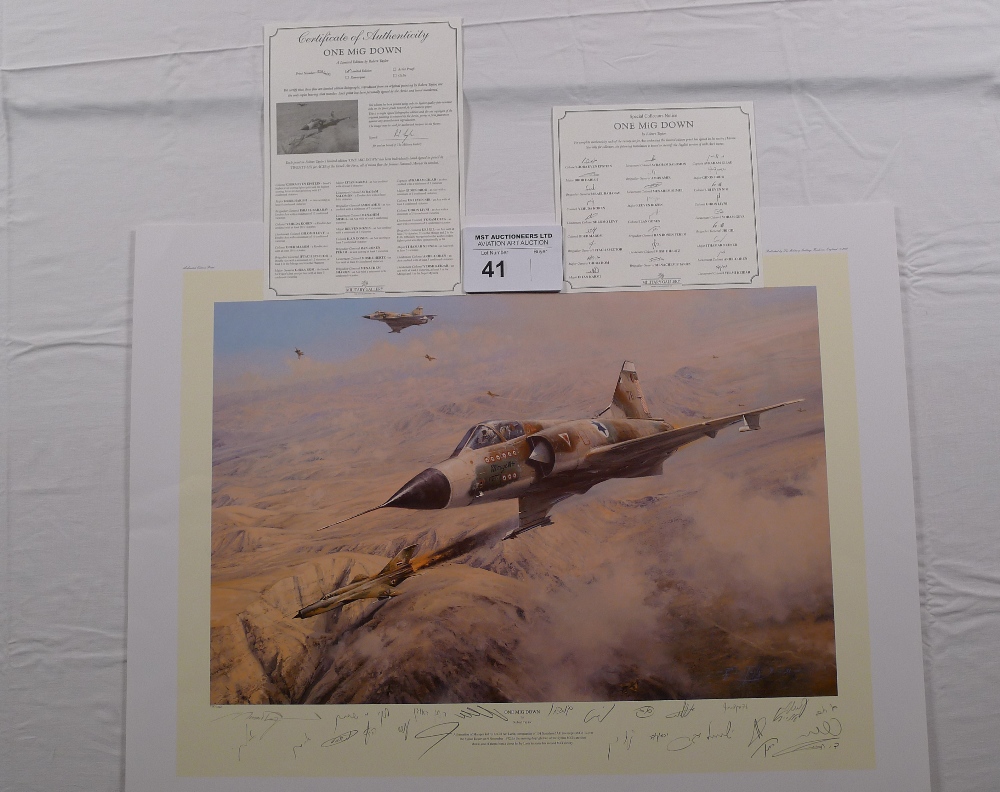 Robert Taylor “One MIG Down” limited edition print 328/400 with certificate