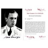 10 various pilot post-war signed limited edition reproduction WW2 photographs with information