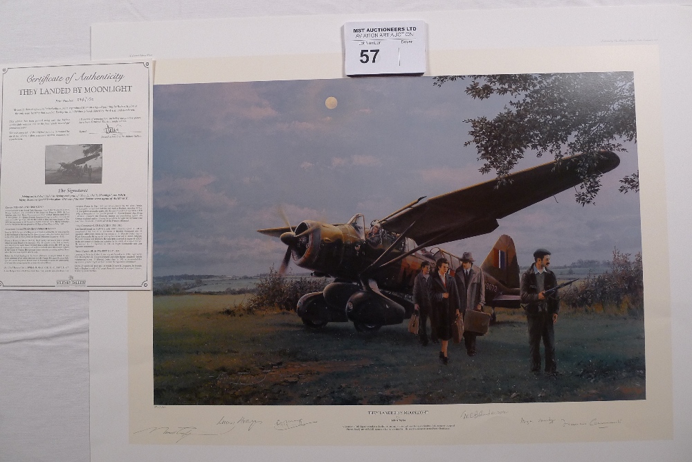 Robert Taylor “They Landed by Moonlight” limited edition print 394/750 with certificate