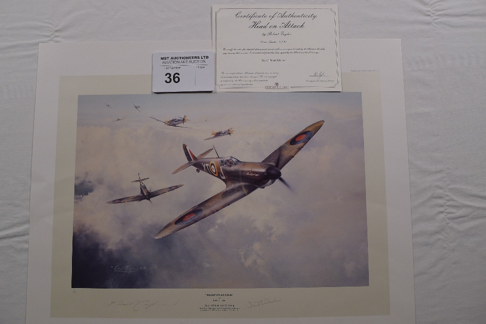 Robert Taylor “Head on Attack” Limited Edition print 6/990 with certificate